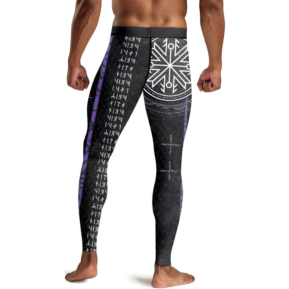 Viking Norse Rune Men's Compression Leggings - BattleFitGear