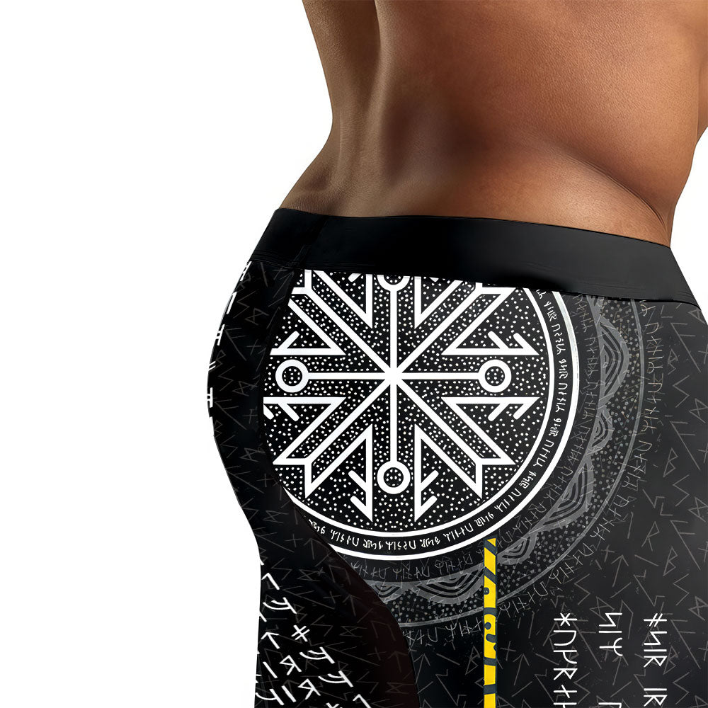 Viking Norse Rune Men's Compression Leggings - BattleFitGear