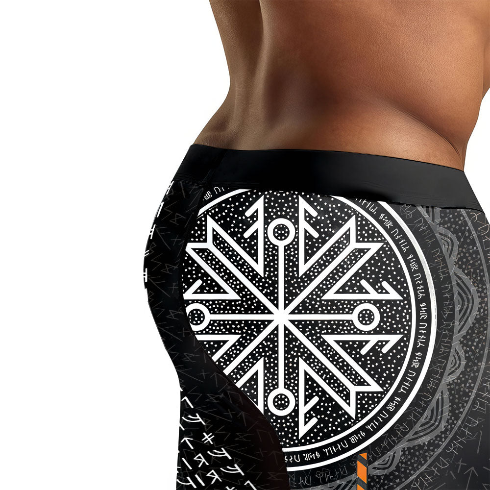 Viking Norse Rune Men's Compression Leggings - BattleFitGear