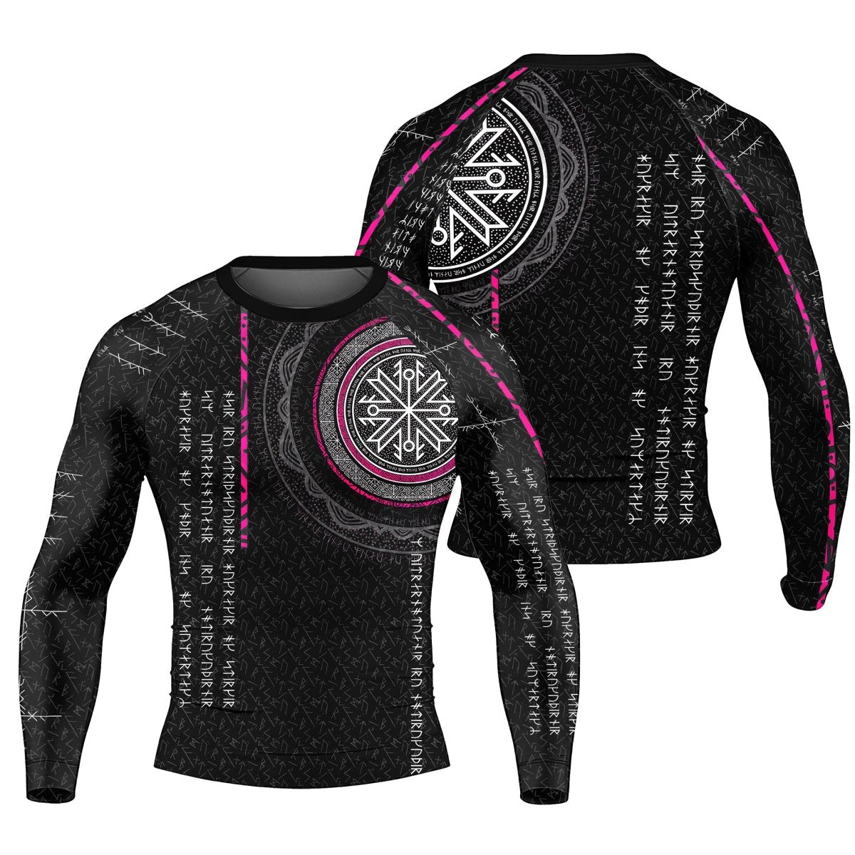 Viking Norse Rune Men's Long Sleeve Rash Guard - BattleFitGear