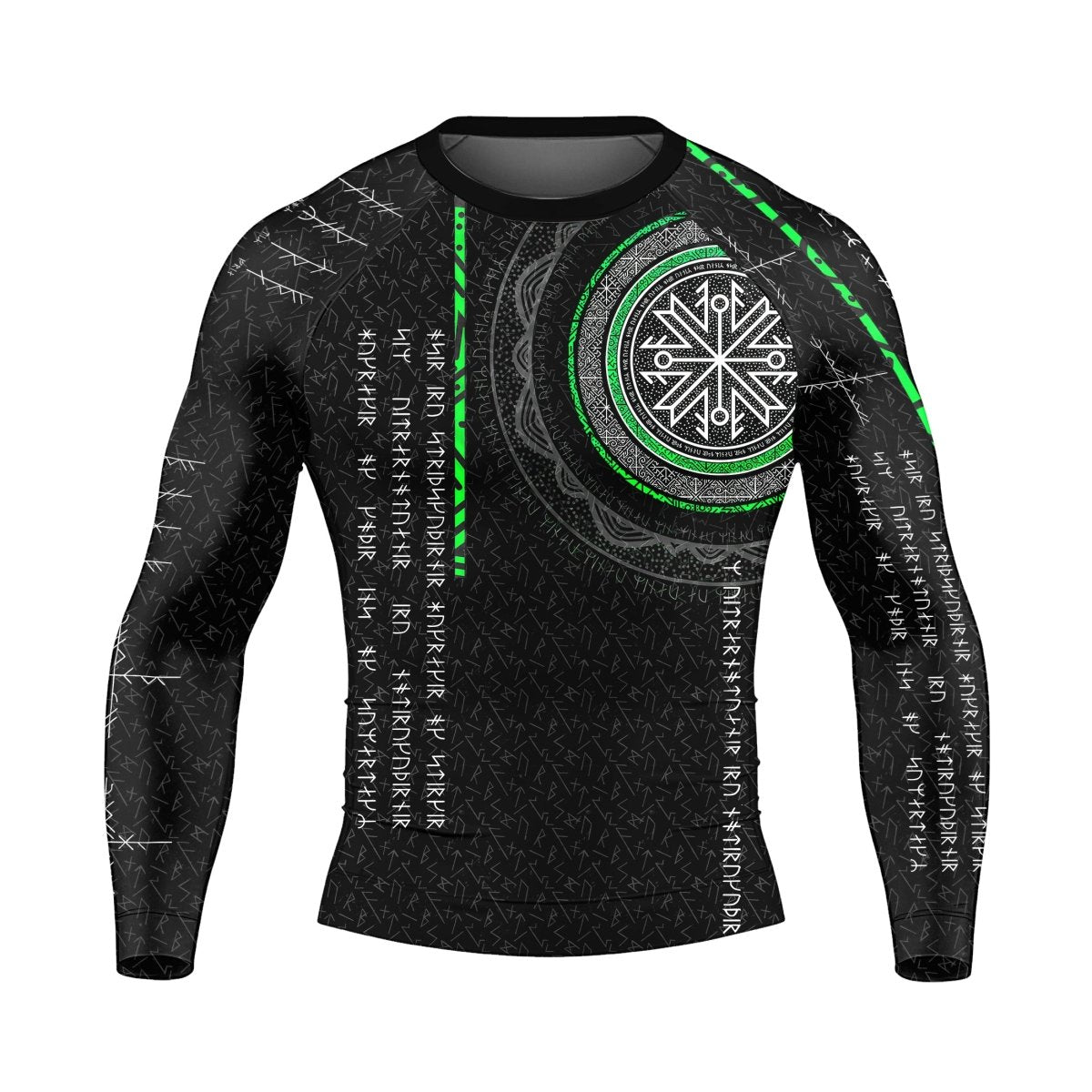 Viking Norse Rune Men's Long Sleeve Rash Guard - BattleFitGear