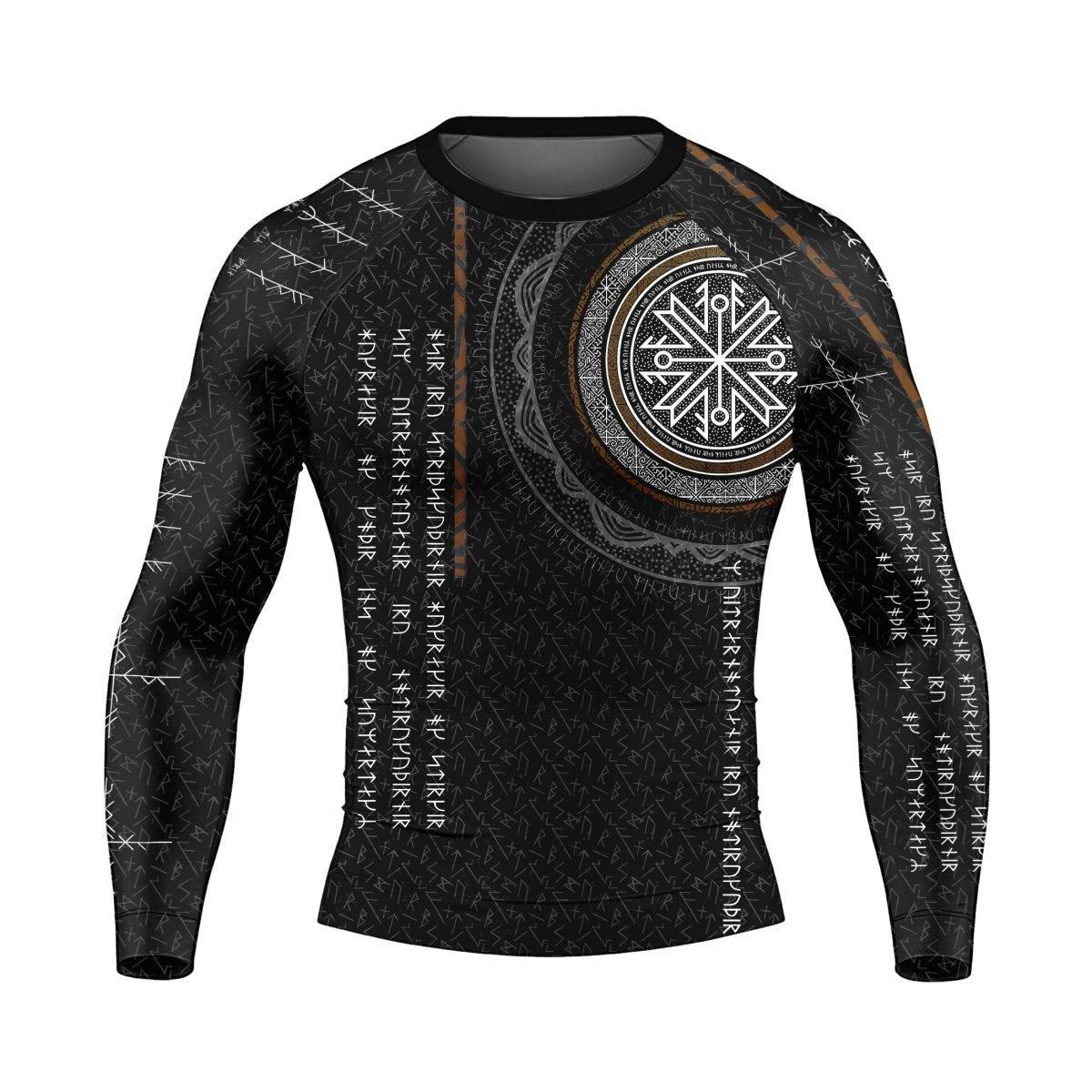 Viking Norse Rune Men's Long Sleeve Rash Guard - BattleFitGear