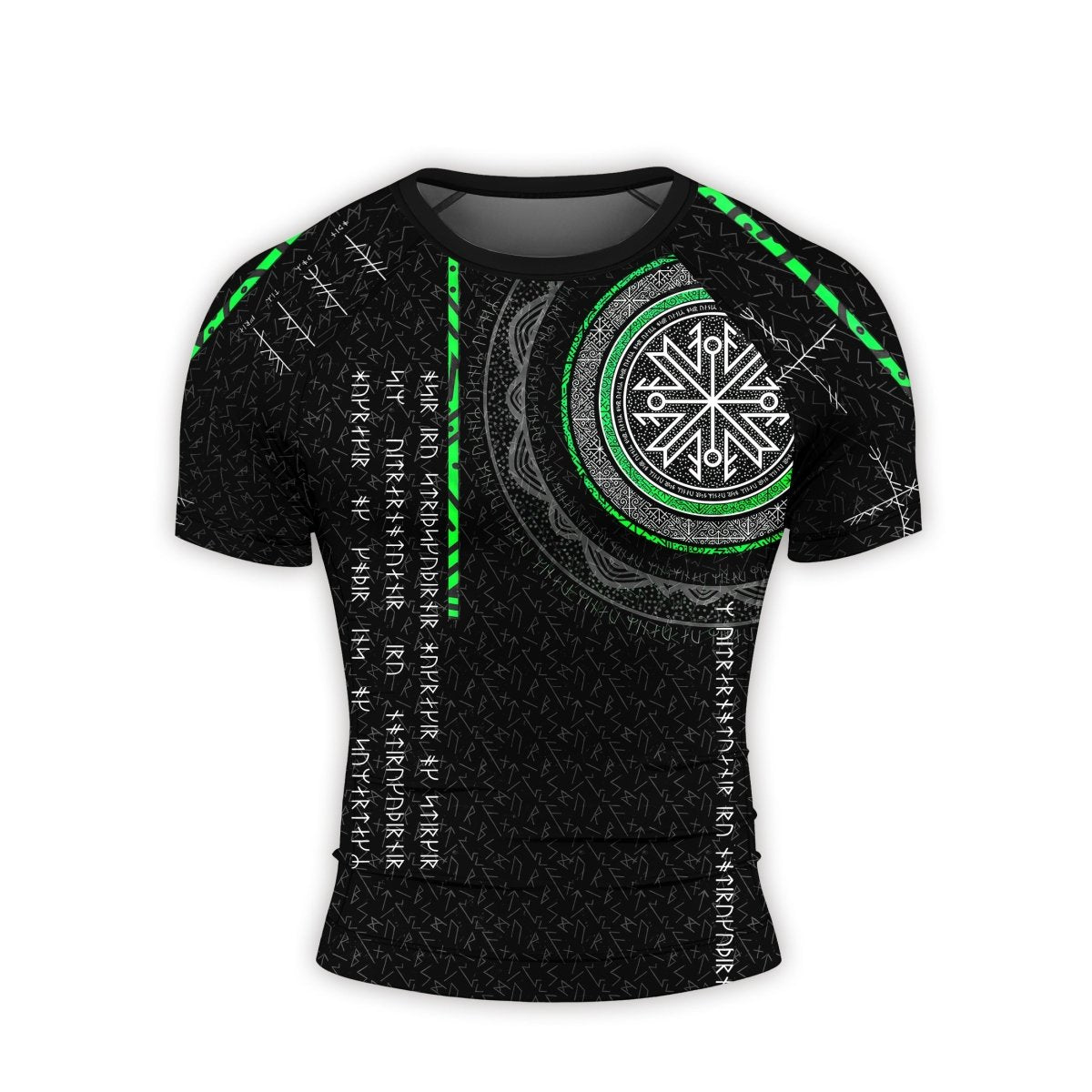 Viking Norse Rune Men's Short Sleeve Rash Guard - BattleFitGear