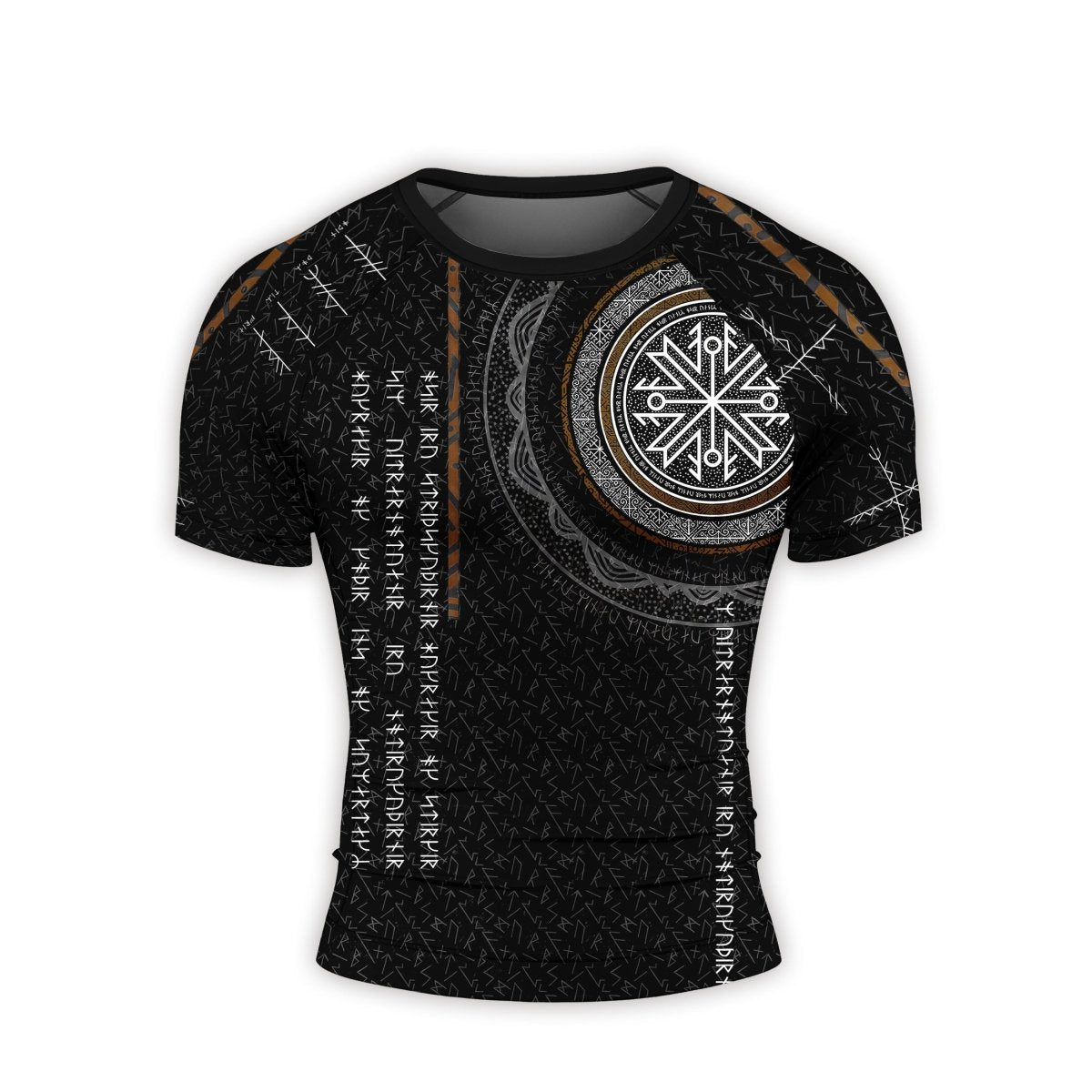 Viking Norse Rune Men's Short Sleeve Rash Guard - BattleFitGear