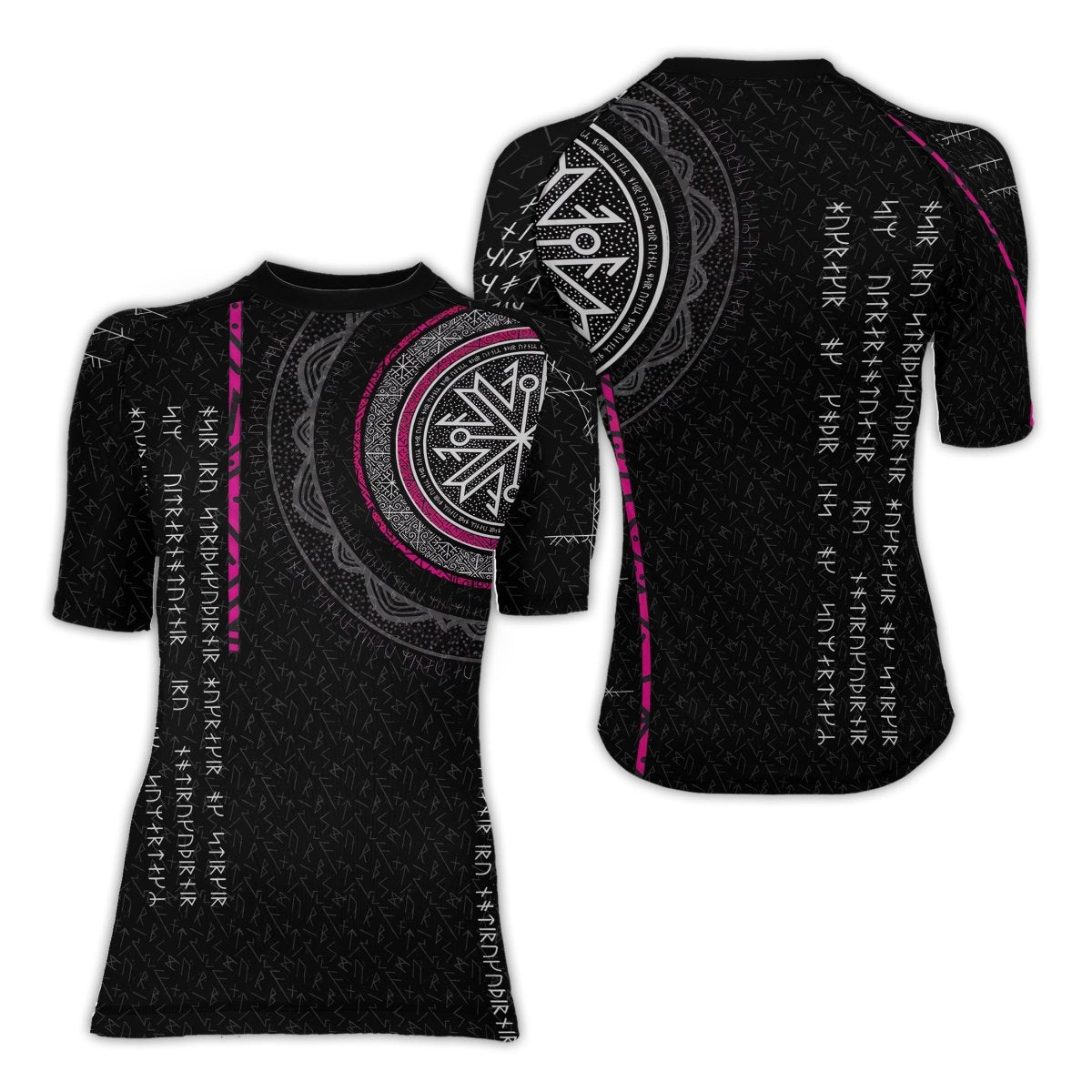 Viking Norse Rune Women's Short Sleeve Rash Guard - BattleFitGear