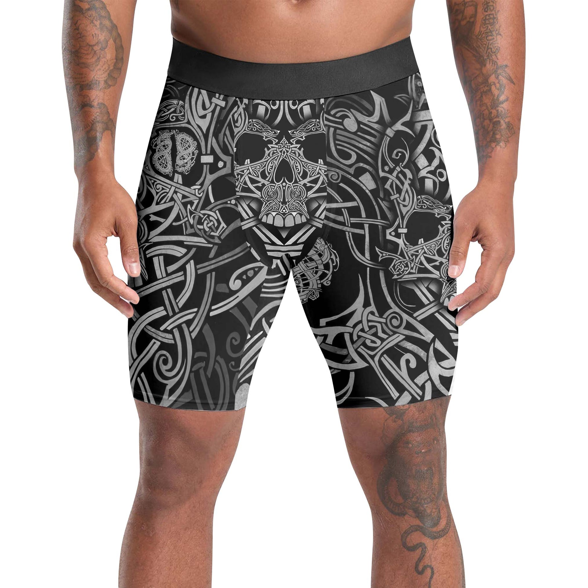 Viking Norse Skull Compression Shorts
