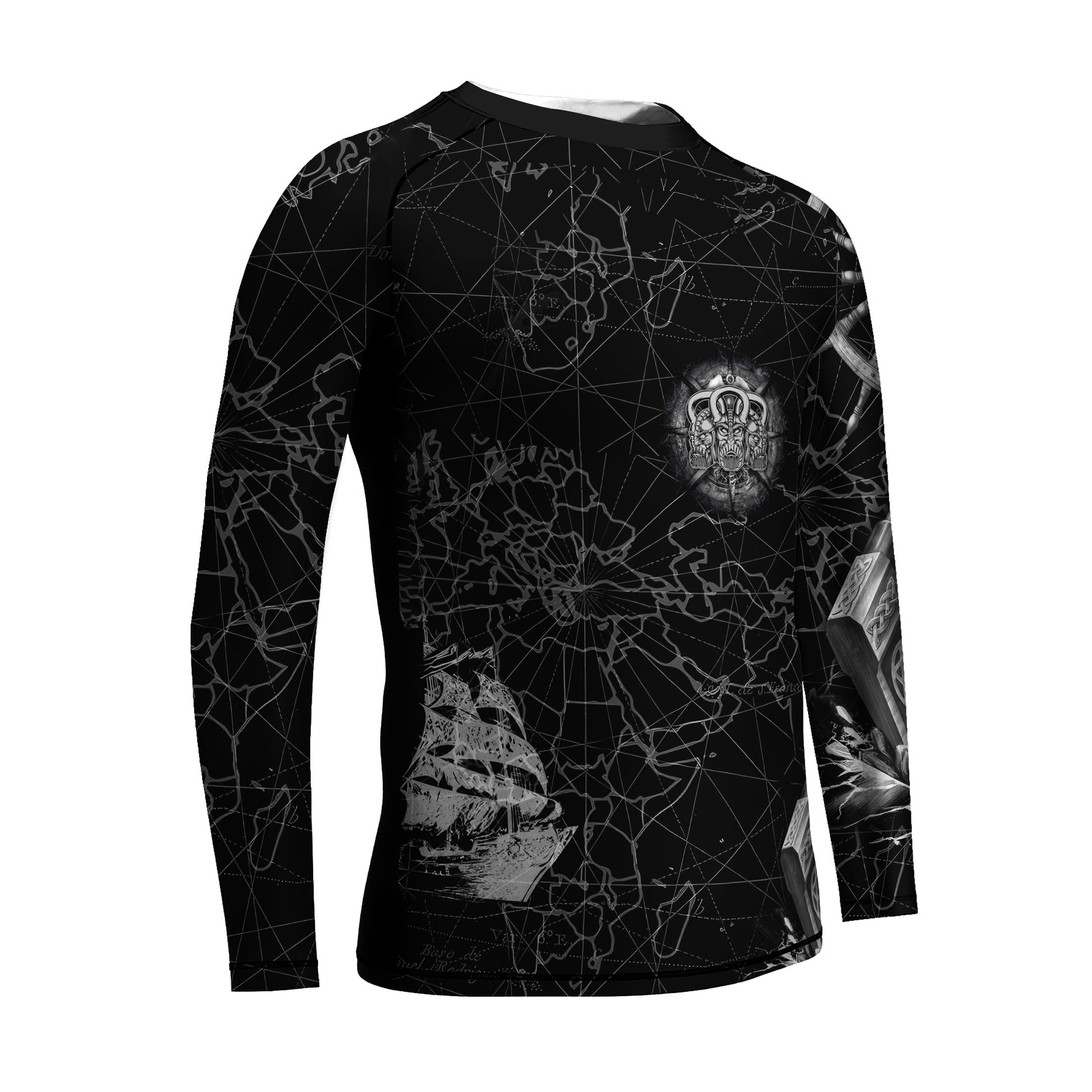 Viking Pirate Ship Kids Rash Guard