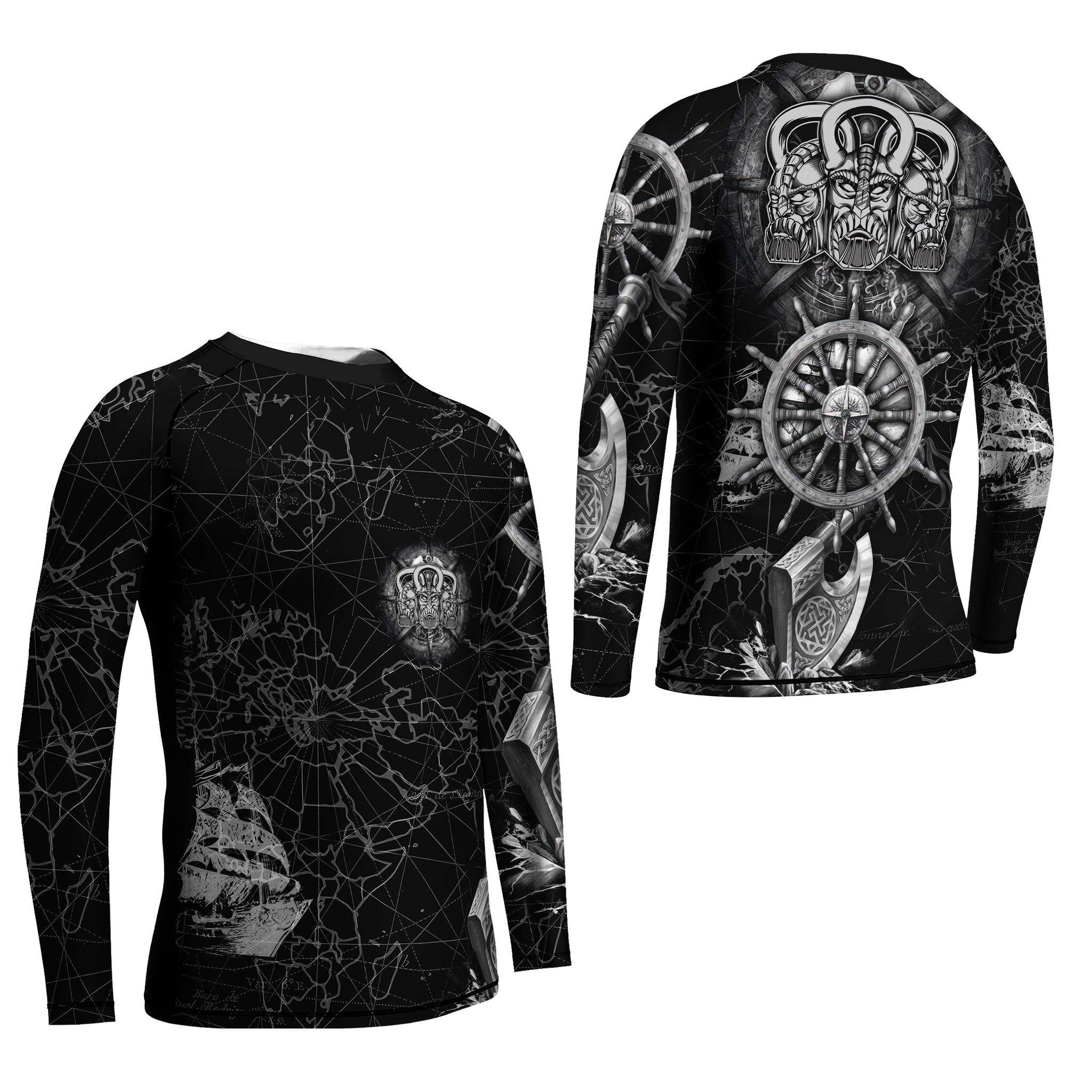 Viking Pirate Ship Kids Rash Guard