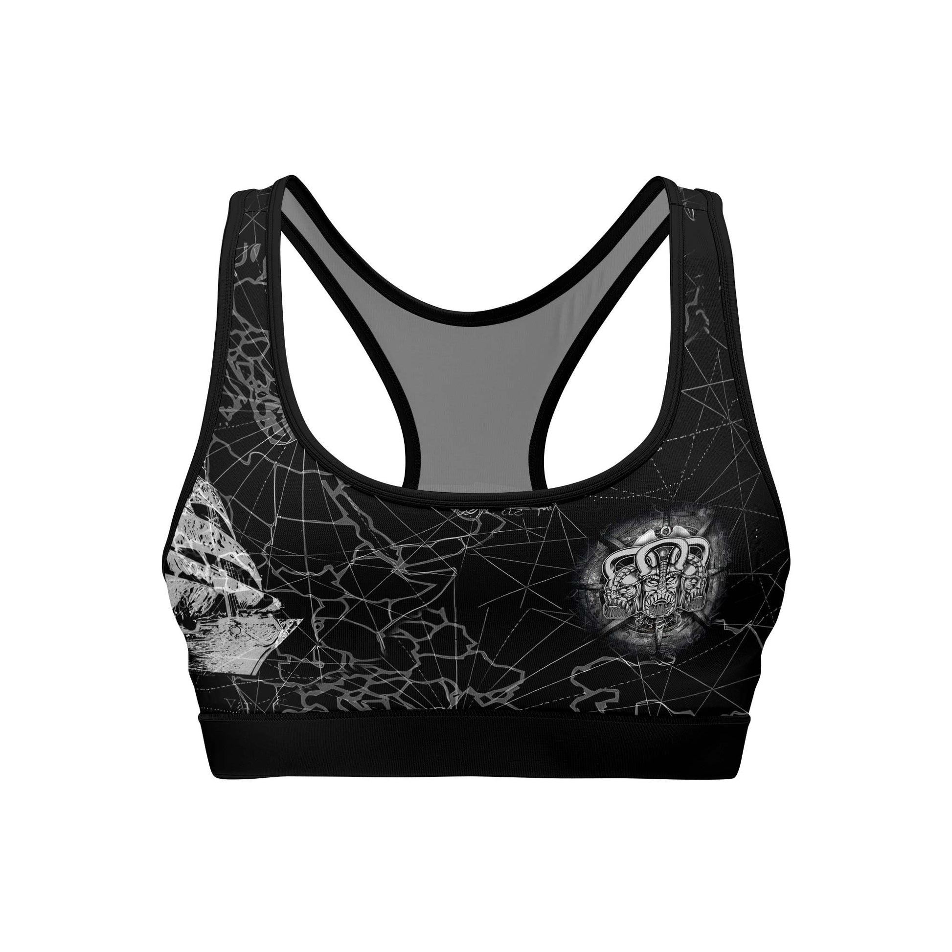 Viking Pirate Ship Women's Sports Bra