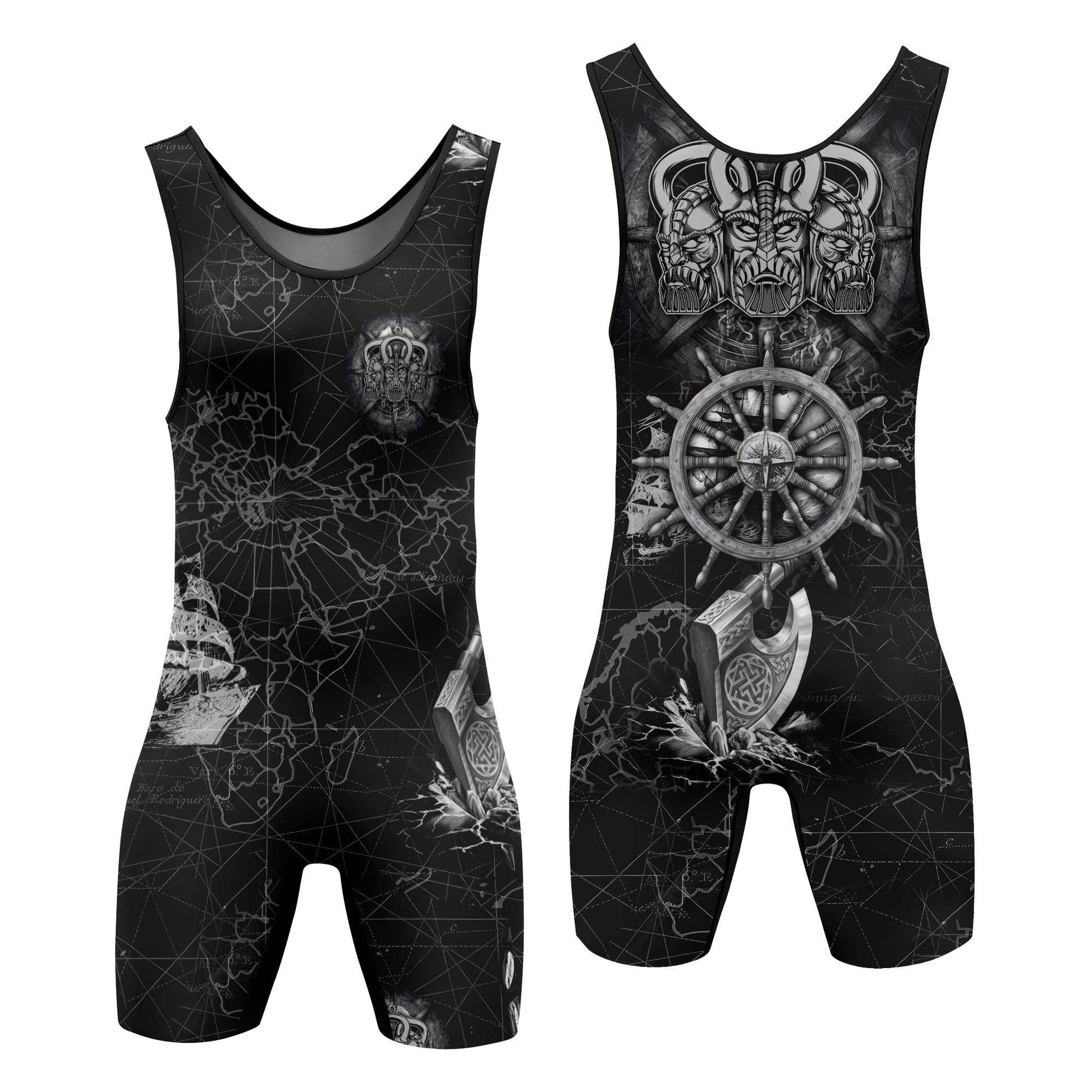 Viking Pirate Ship Wrestling Singlets