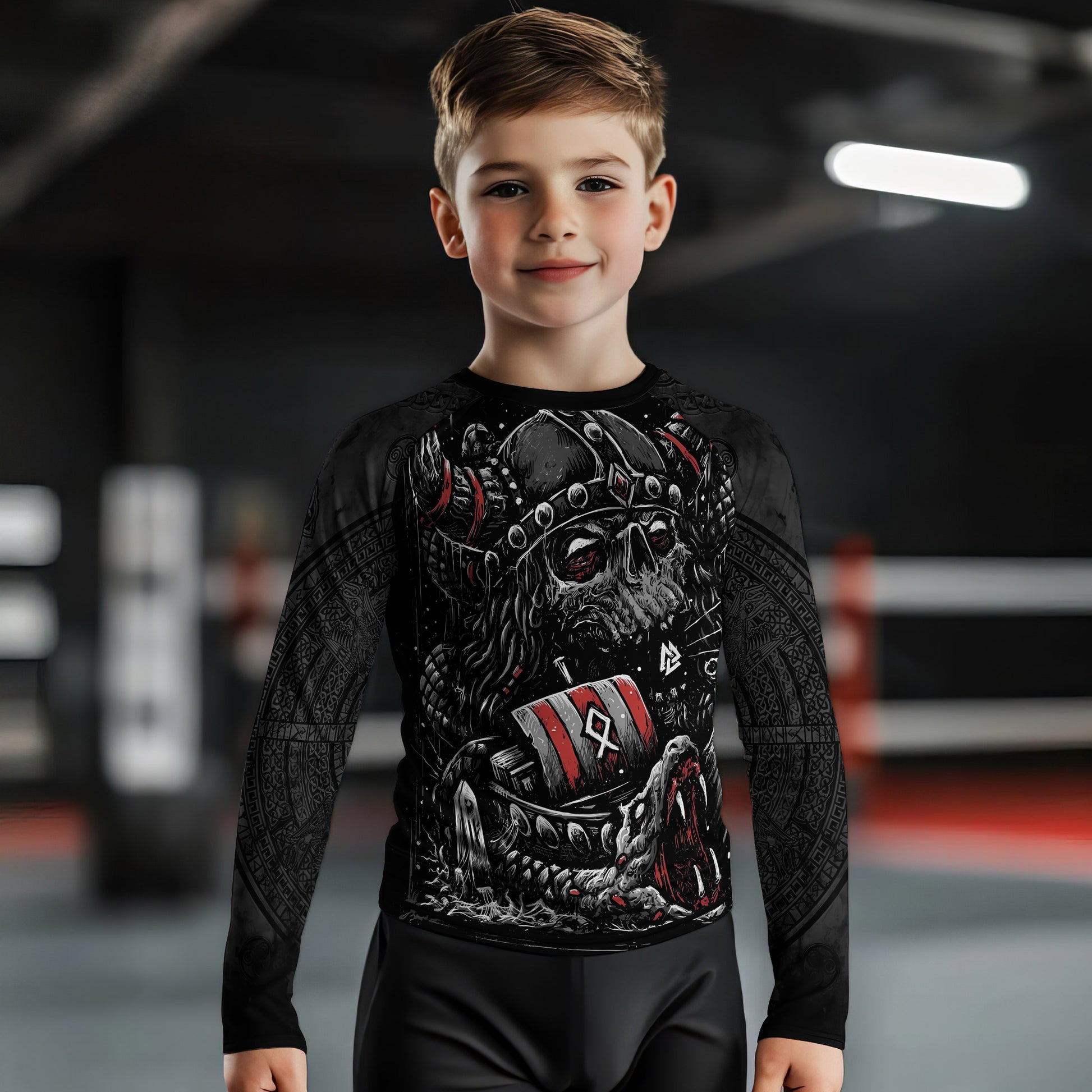 Viking Reaper Kids Rash Guard