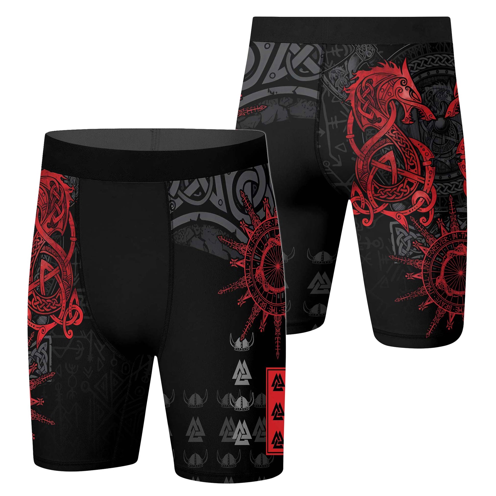 Viking Red Dragon Compression Shorts