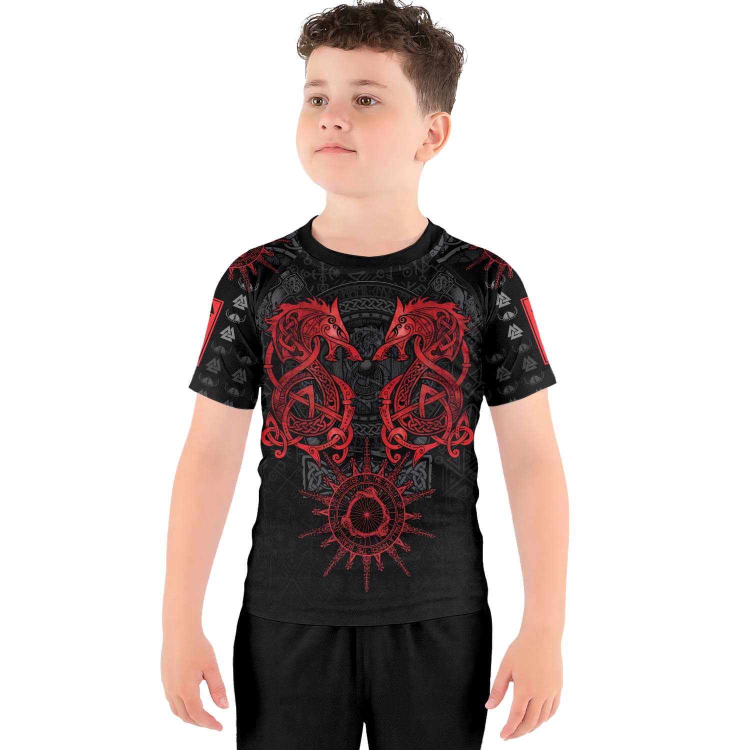 Viking Red Dragon Kids Rash Guard - BattleFitGear