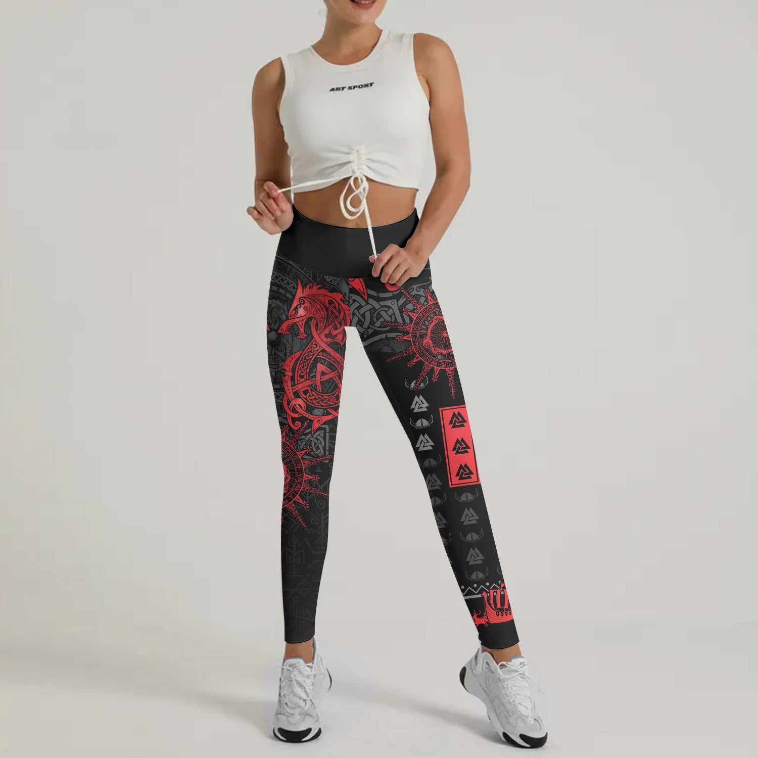Viking Red Dragon Leggings