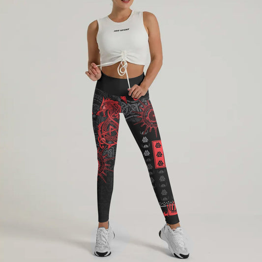 Viking Red Dragon Leggings