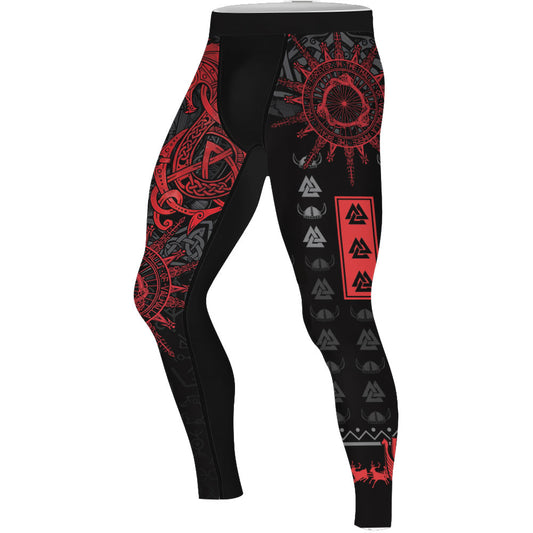 Viking Red Dragon Men's Compression Leggings