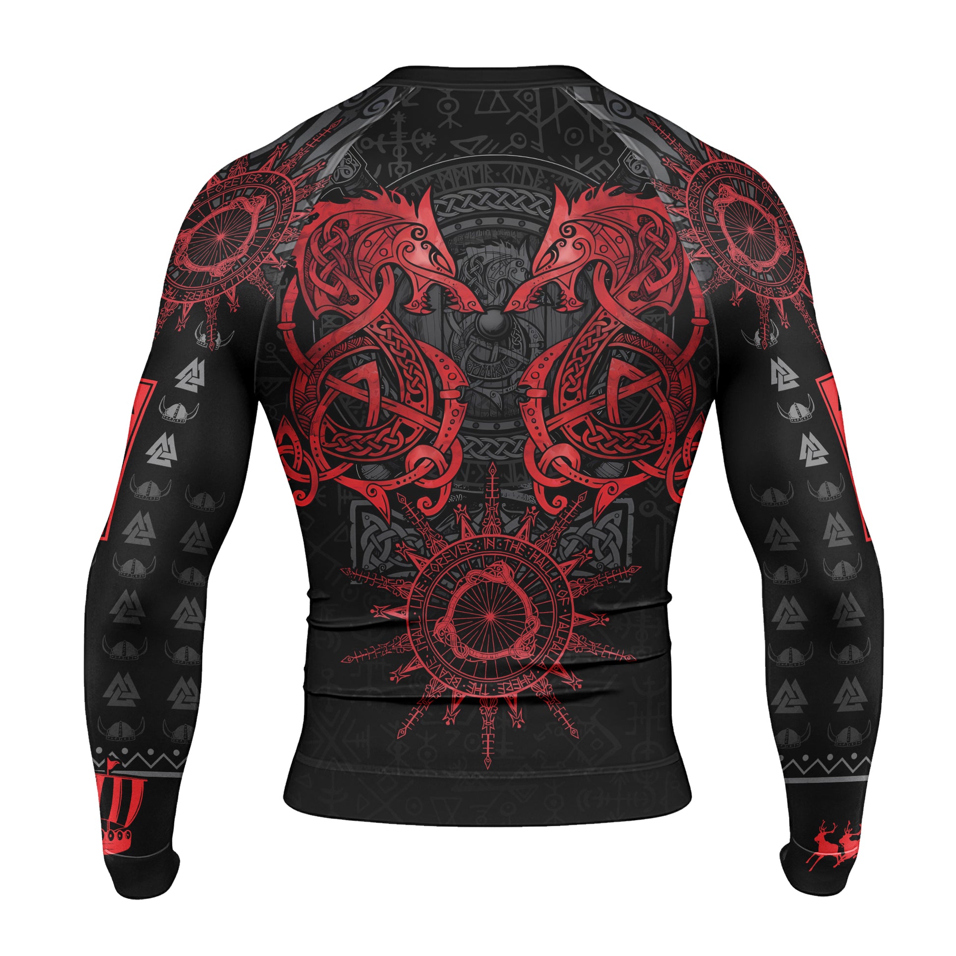 Viking Red Dragon Men's Long Sleeve Rash Guard