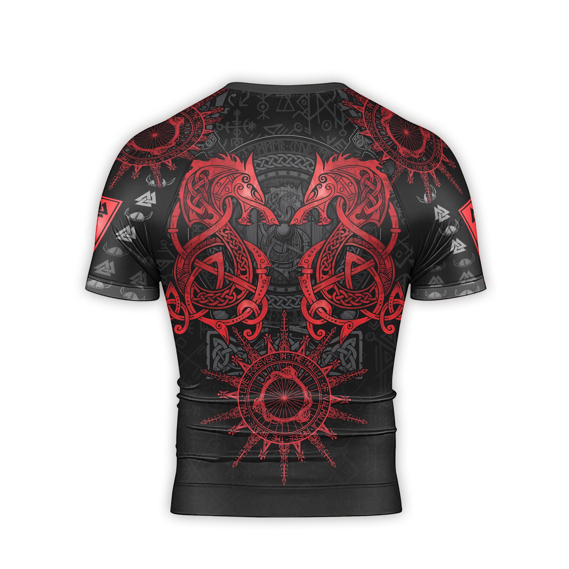 Viking Red Dragon Men's Short Sleeve Rash Guard