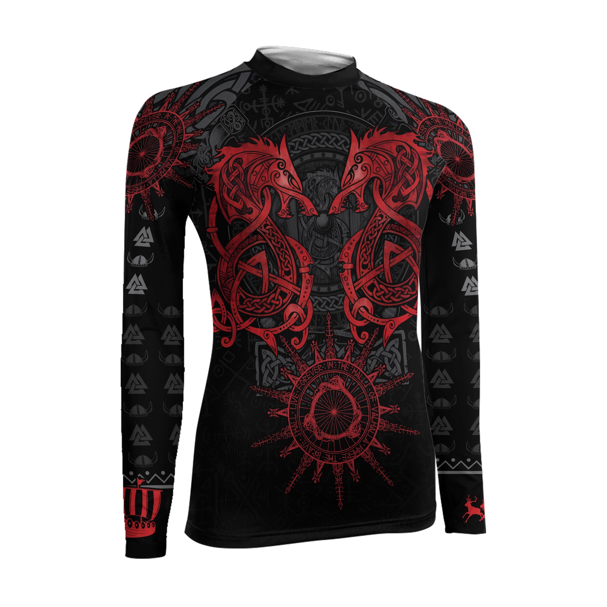 Viking Red Dragon Women's Long Sleeve Rash Guard
