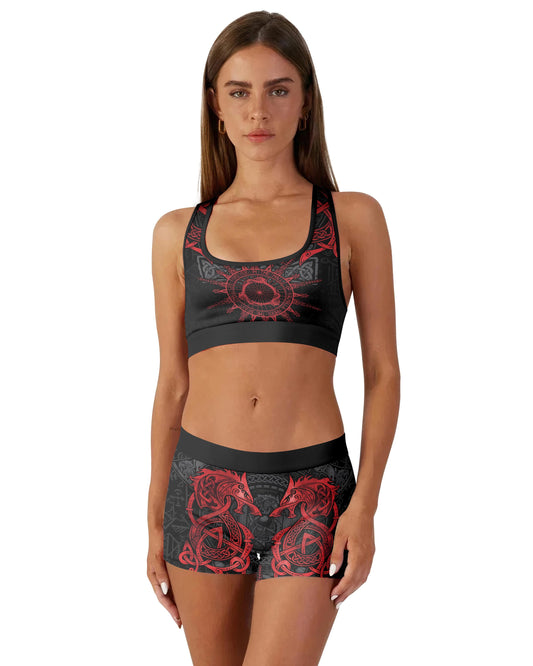 Viking Red Dragon Women's Padded Sports Bra
