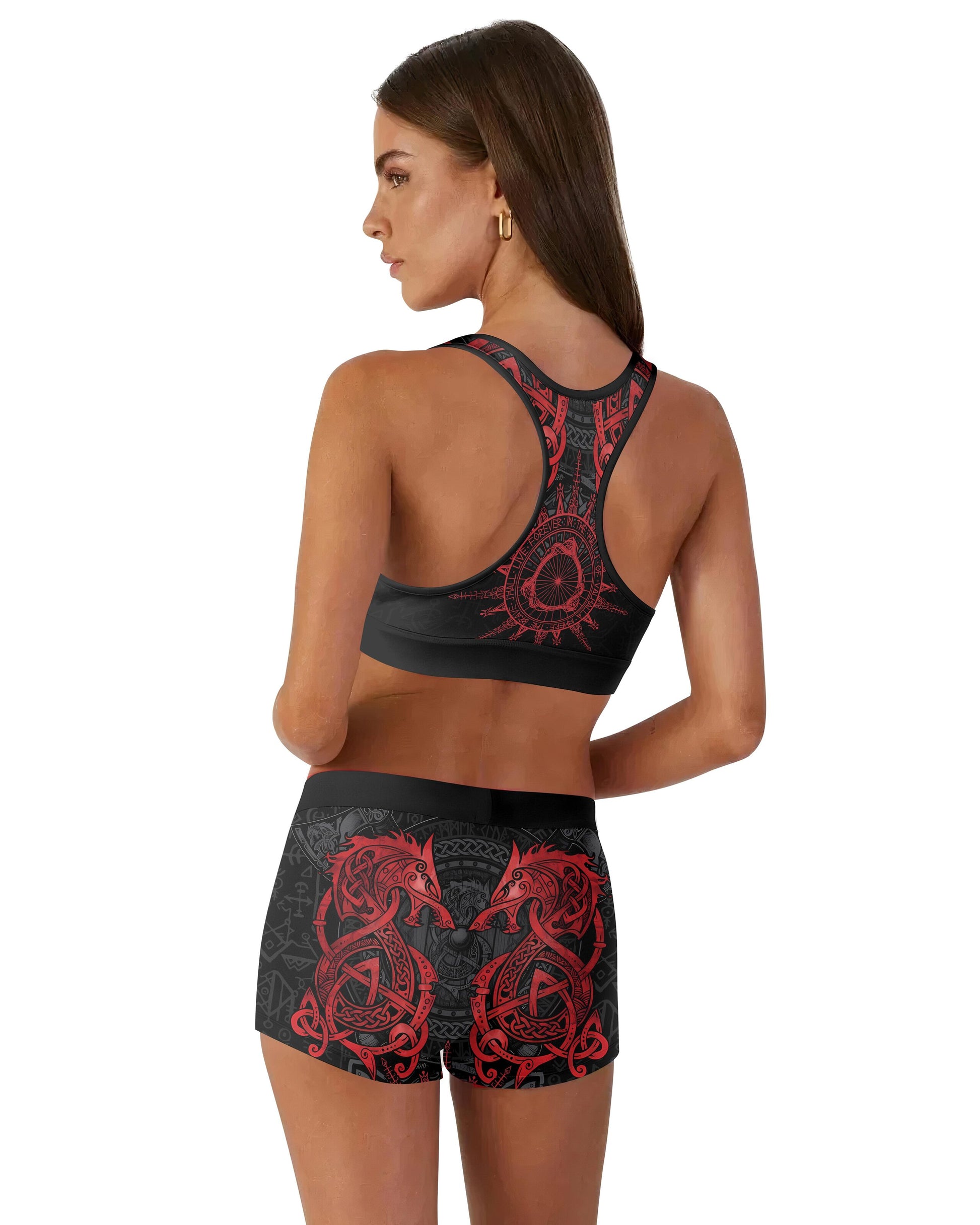 Viking Red Dragon Women's Padded Sports Bra