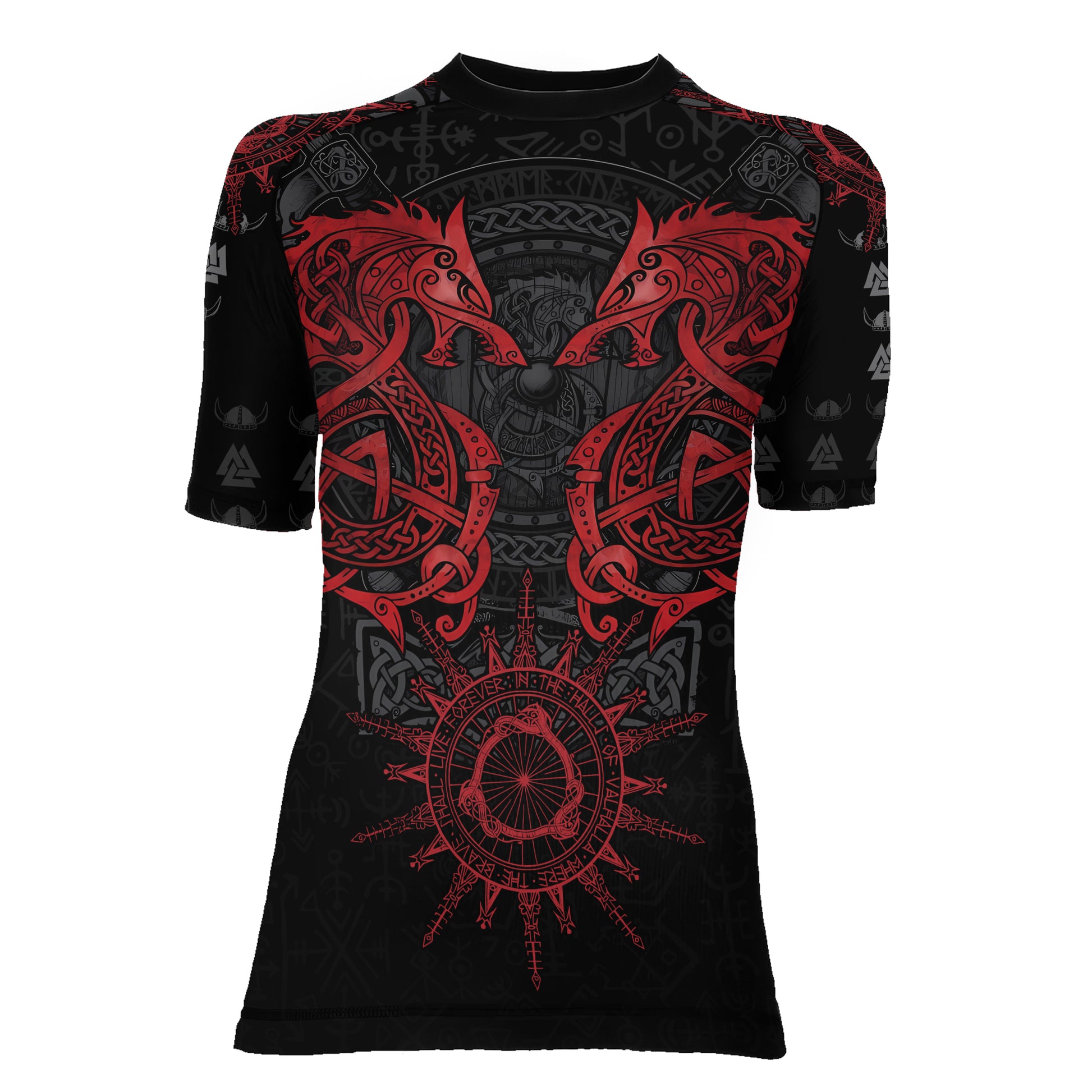 Viking Red Dragon Women's Short Sleeve Rash Guard