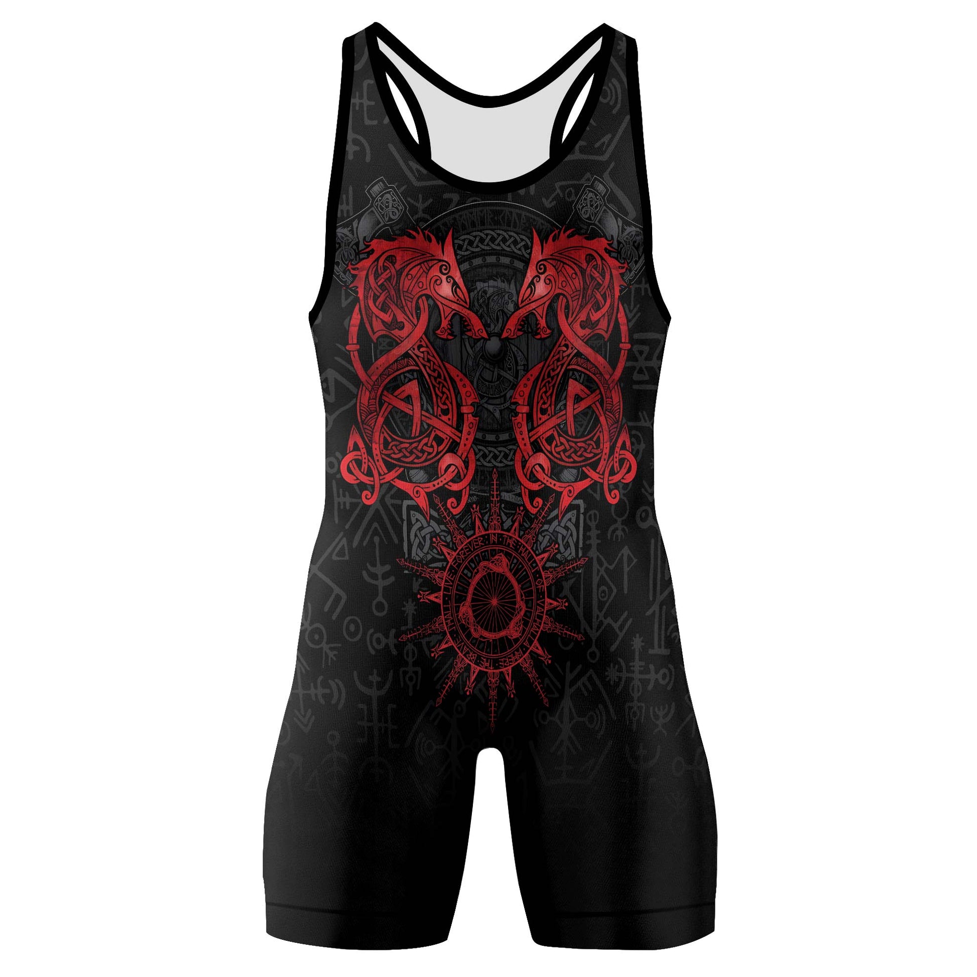 Viking Red Dragon Wrestling Singlets