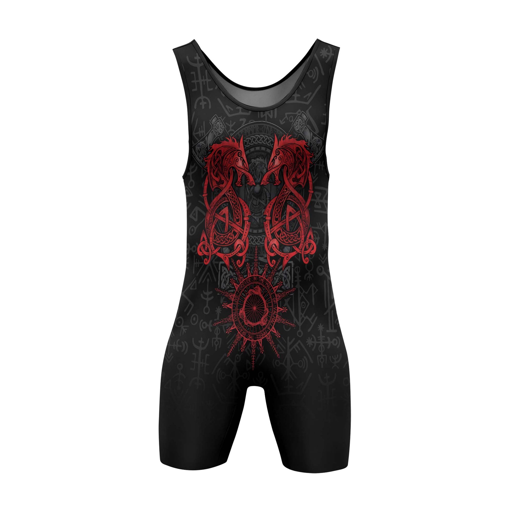 Viking Red Dragon Wrestling Singlets