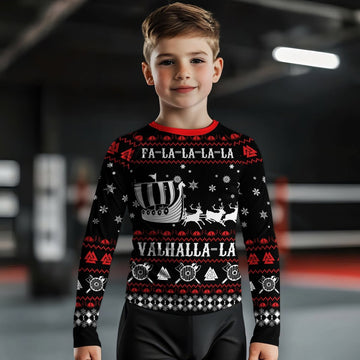 Viking Santa's Sleigh Kids Rash Guard - BattleFitGear