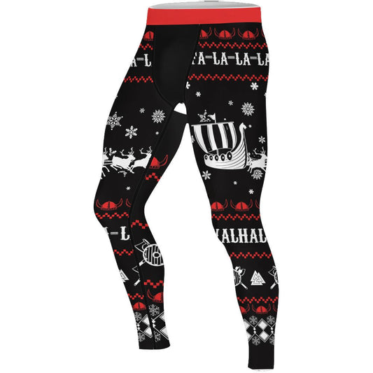 Viking Santa's Sleigh Men's Compression Leggings - BattleFitGear