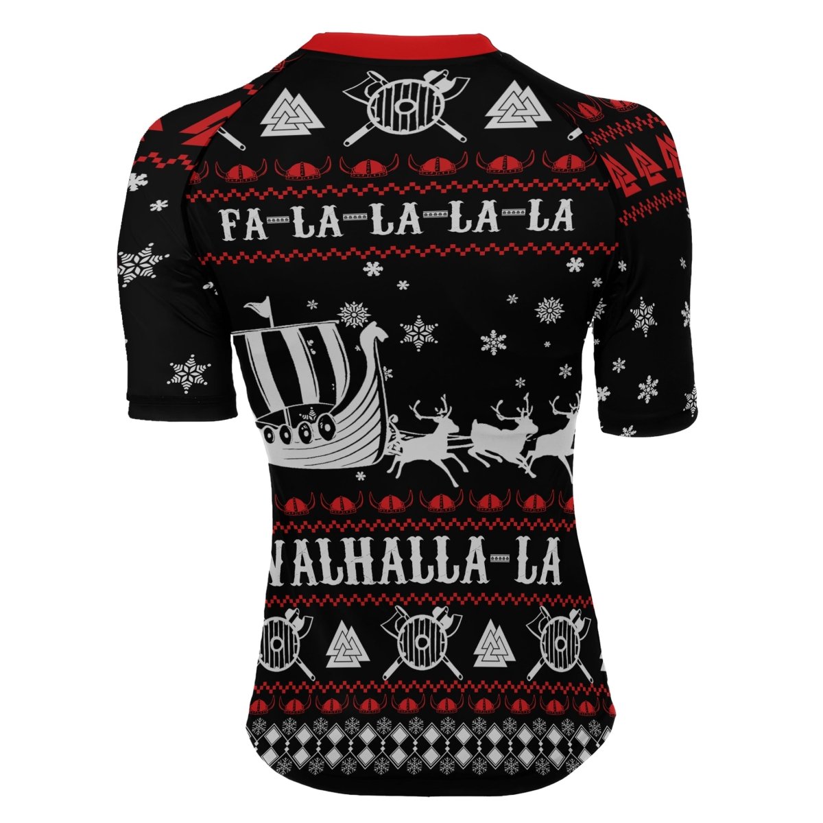 Viking Santa's Sleigh Women's Short Sleeve Rash Guard - BattleFitGear