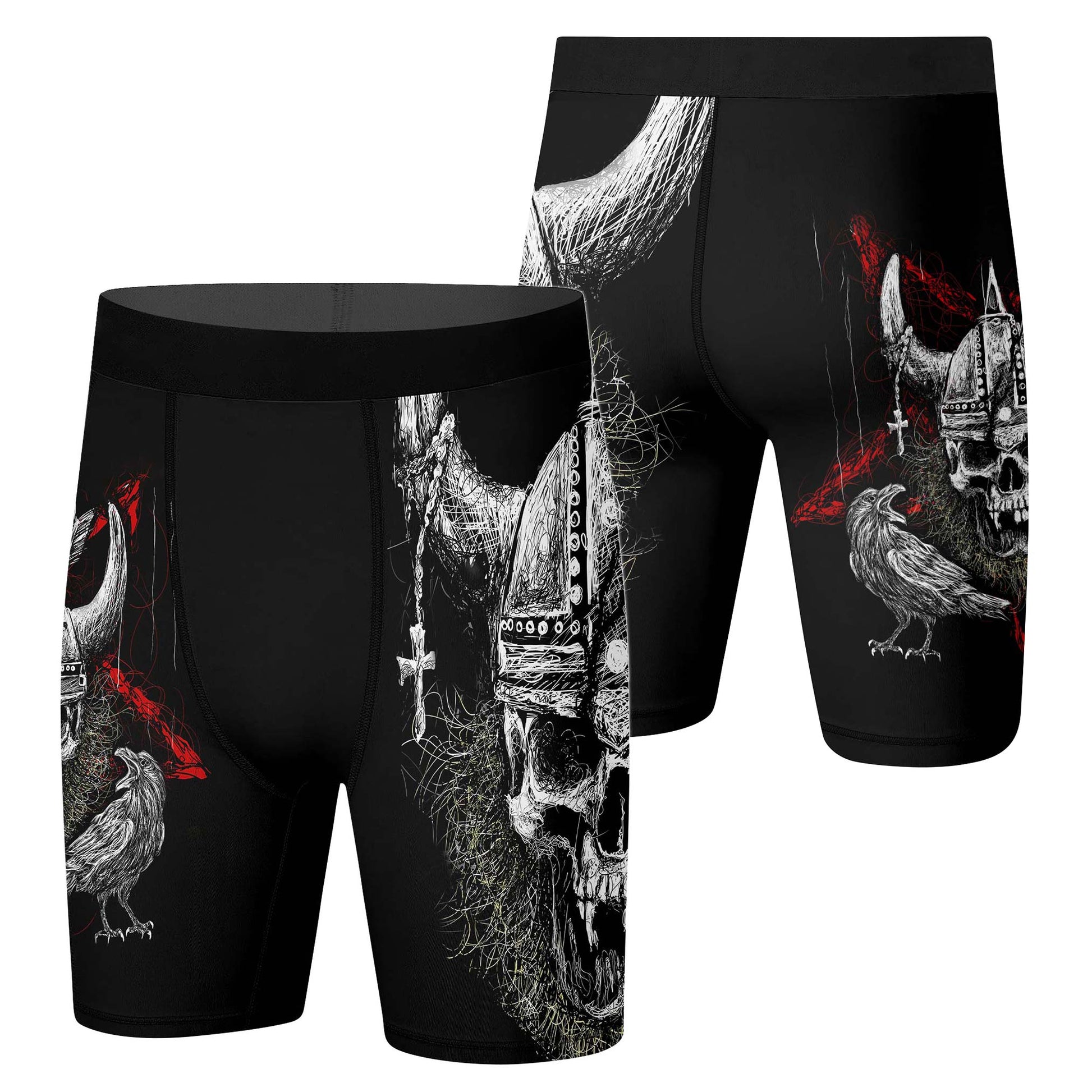 Viking Skull Compression Shorts