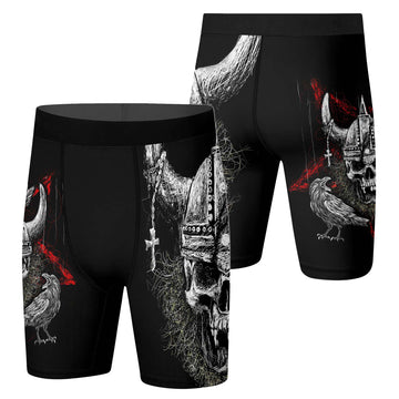 Viking Skull Compression Shorts