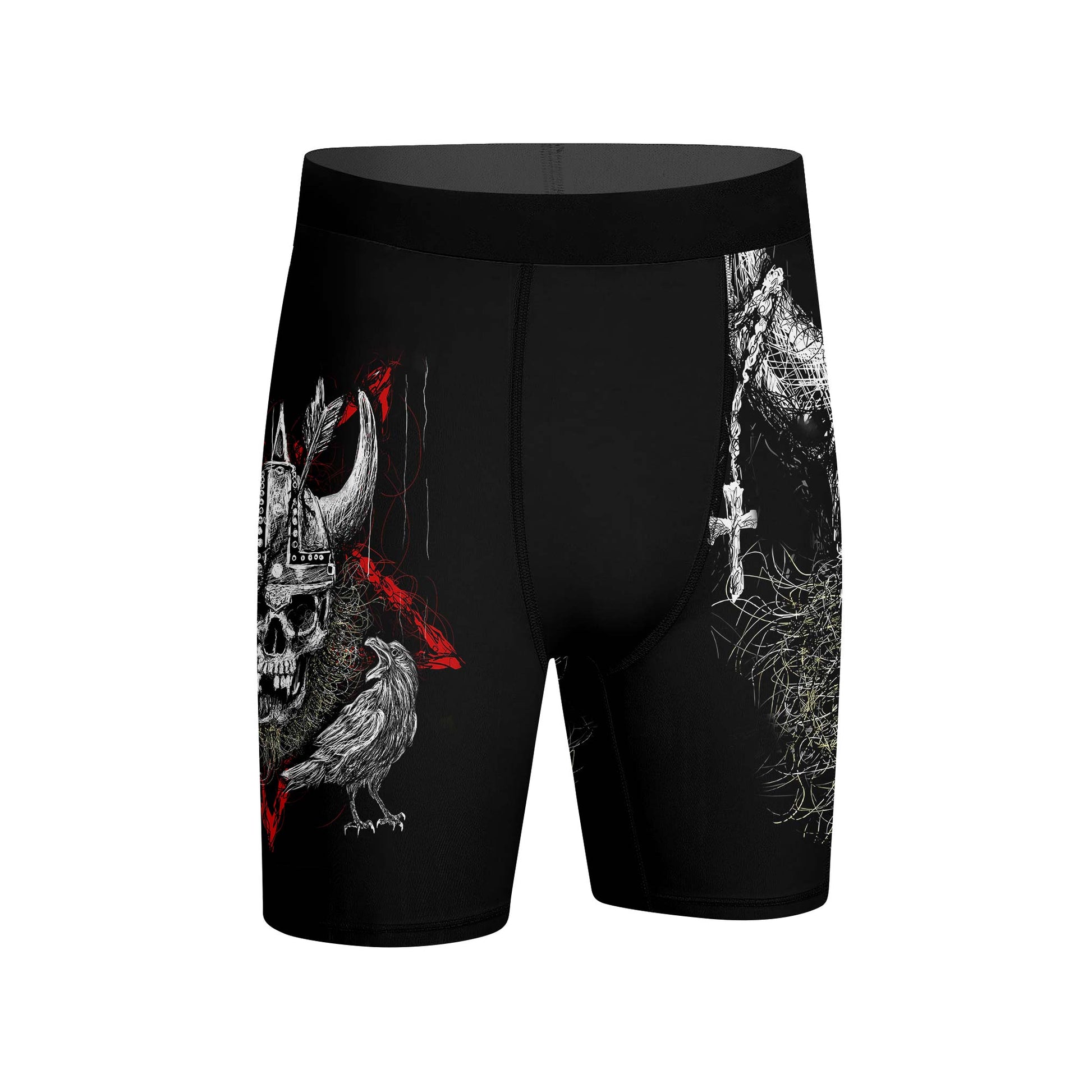 Viking Skull Compression Shorts
