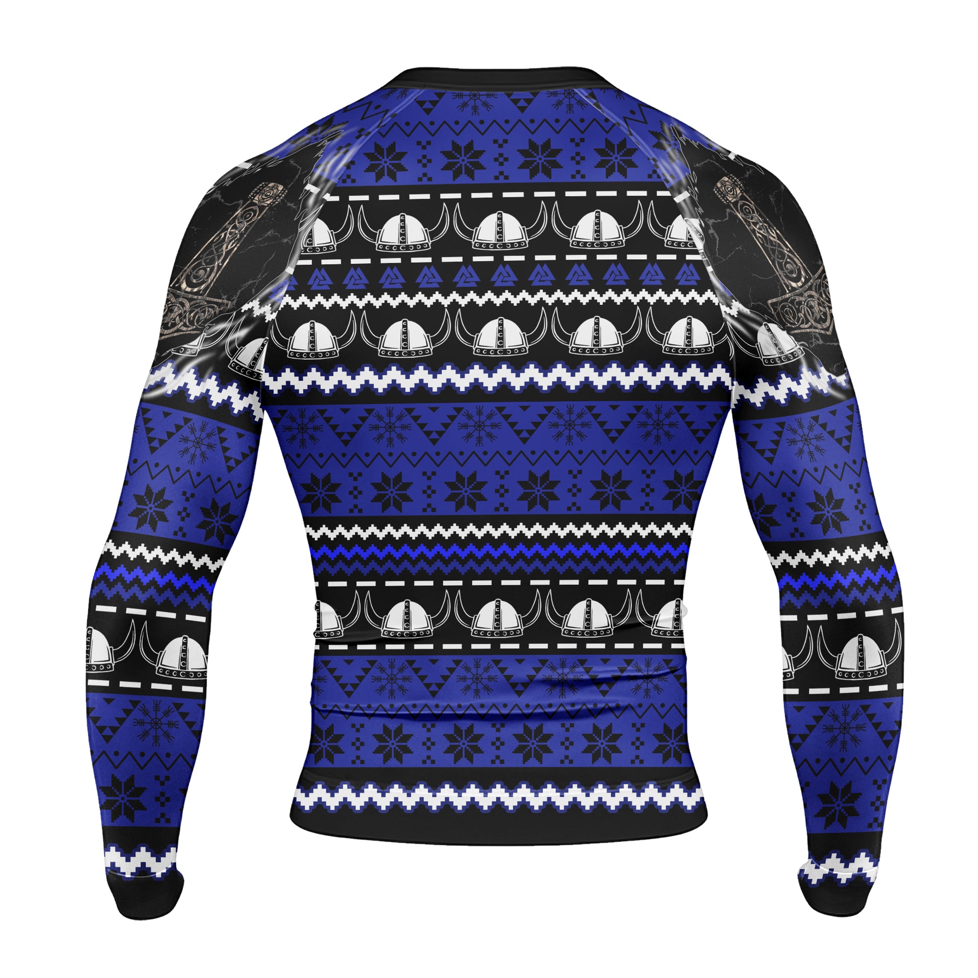 Viking Skull Inside Men's Long Sleeve Rash Guard