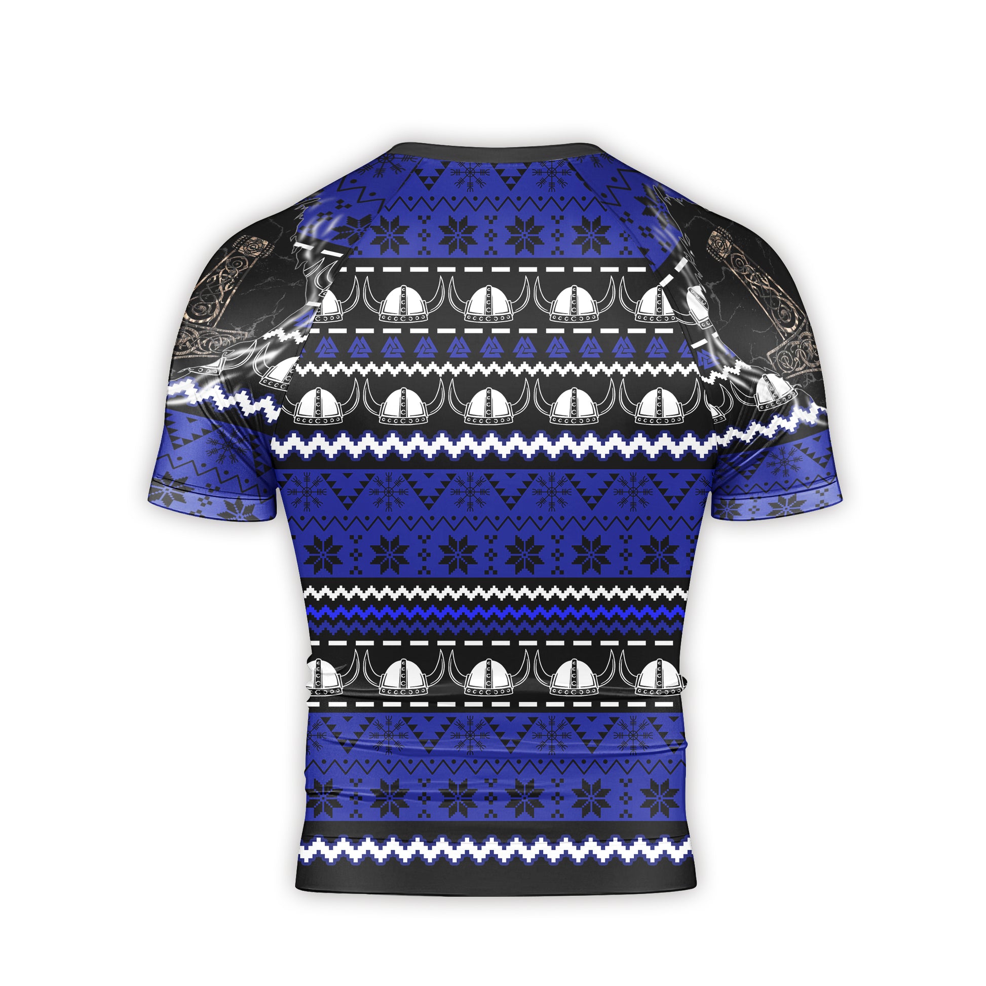 Viking Skull Inside Men's Short Sleeve Rash Guard