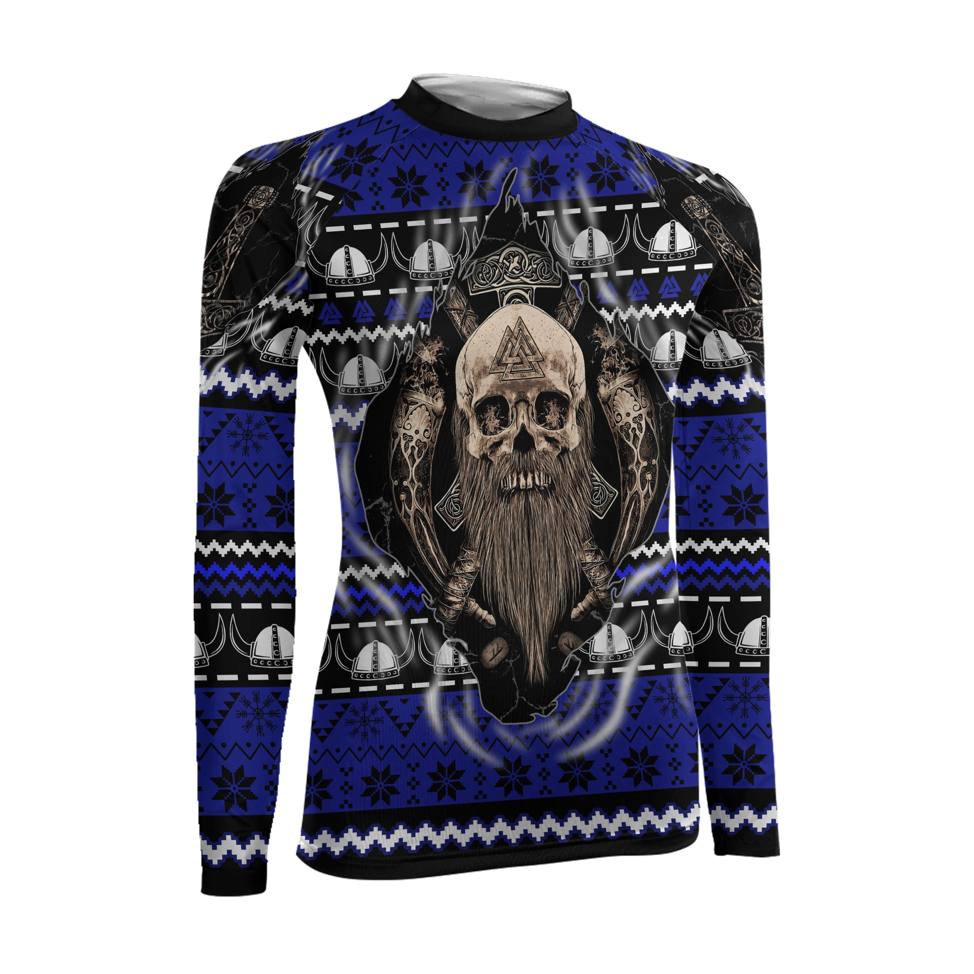 Viking Skull Inside Women's Long Sleeve Rash Guard