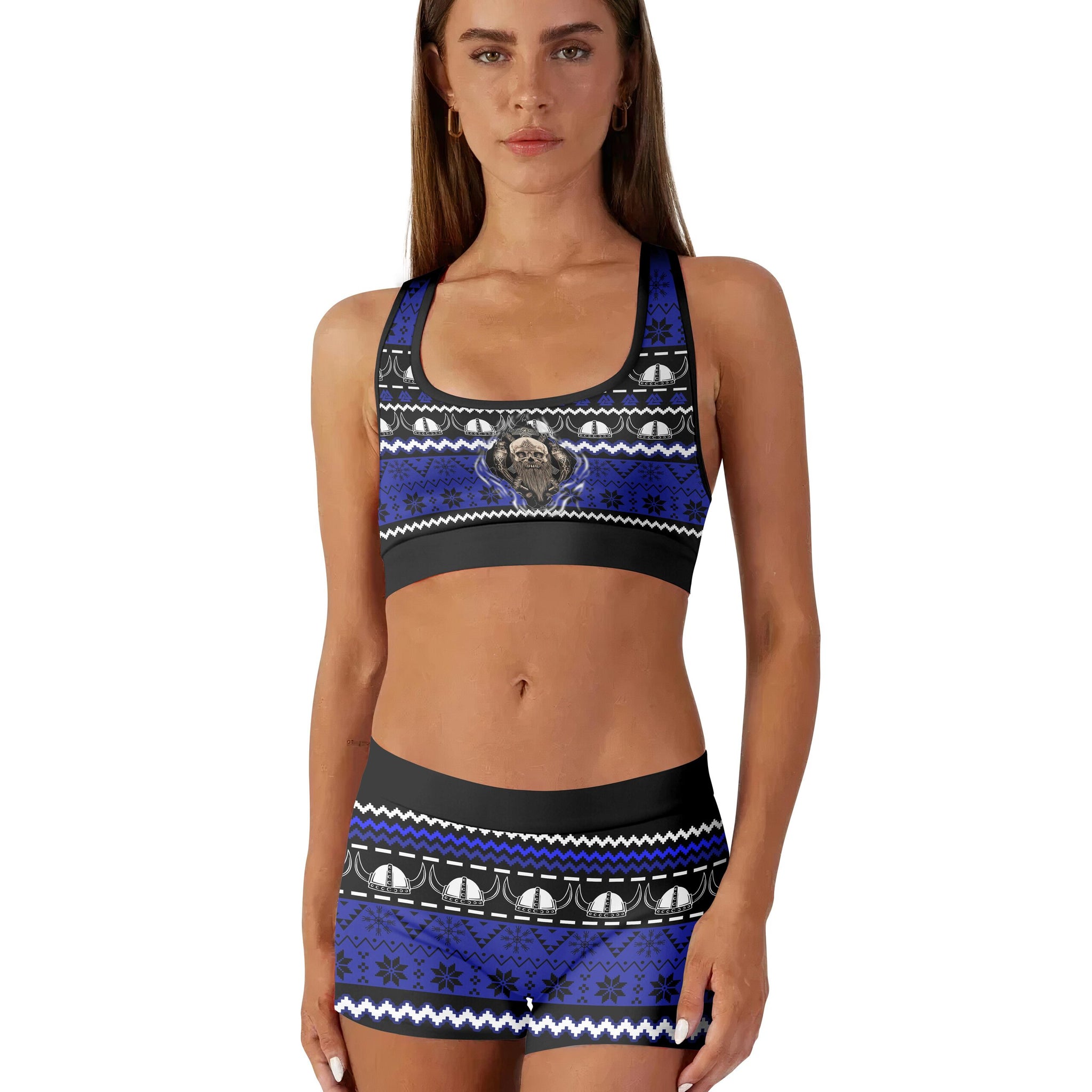 Viking Skull Inside Women's Padded Sports Bra