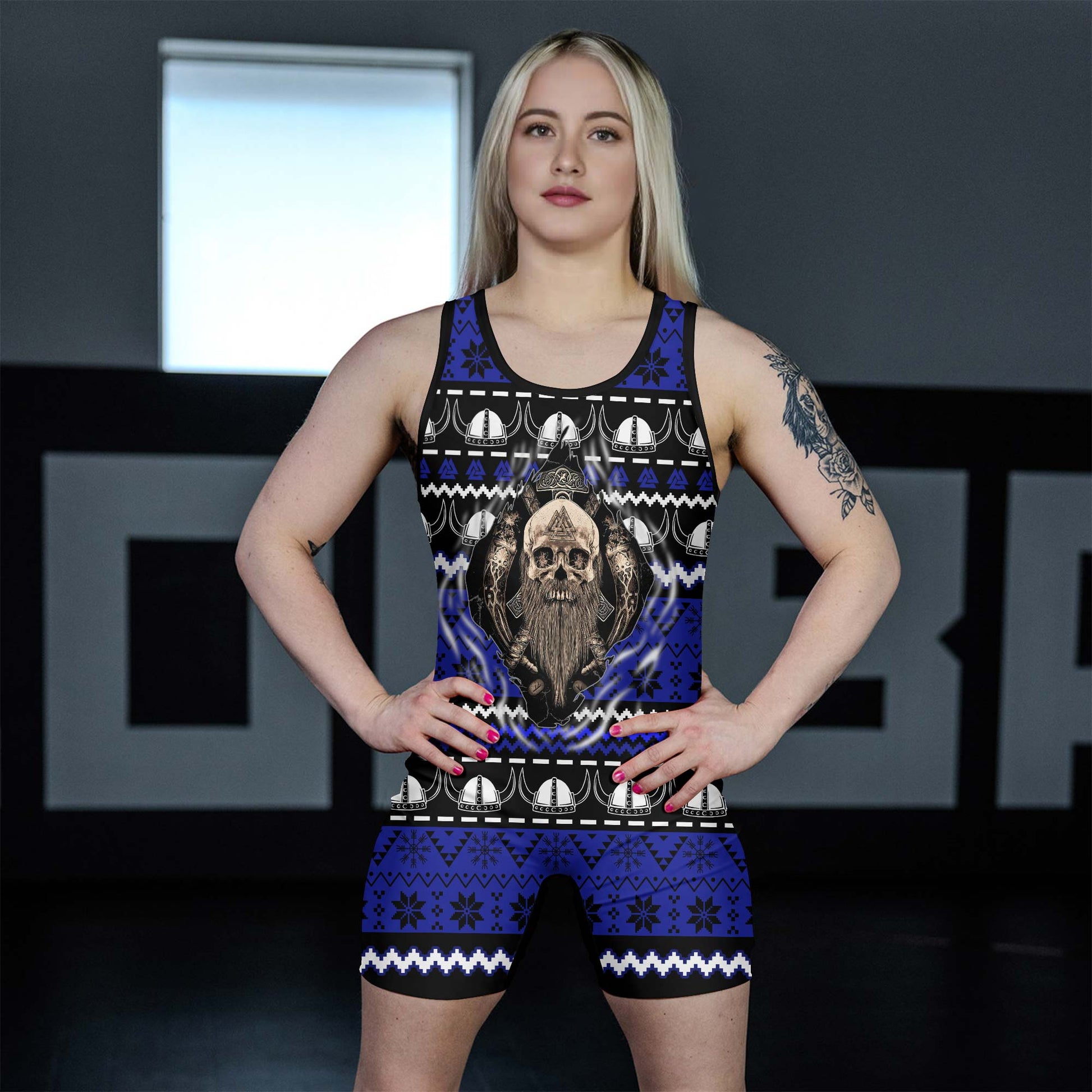Viking Skull Inside Wrestling Singlets