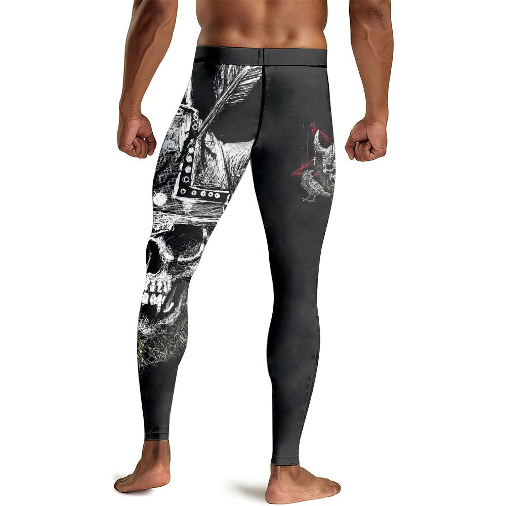 Viking Skull Men's Compression Leggings