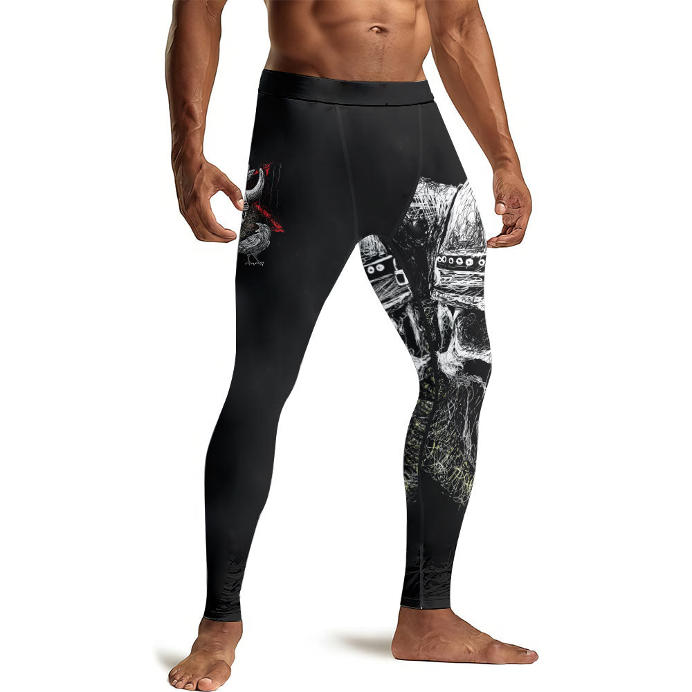 Viking Skull Men's Compression Leggings