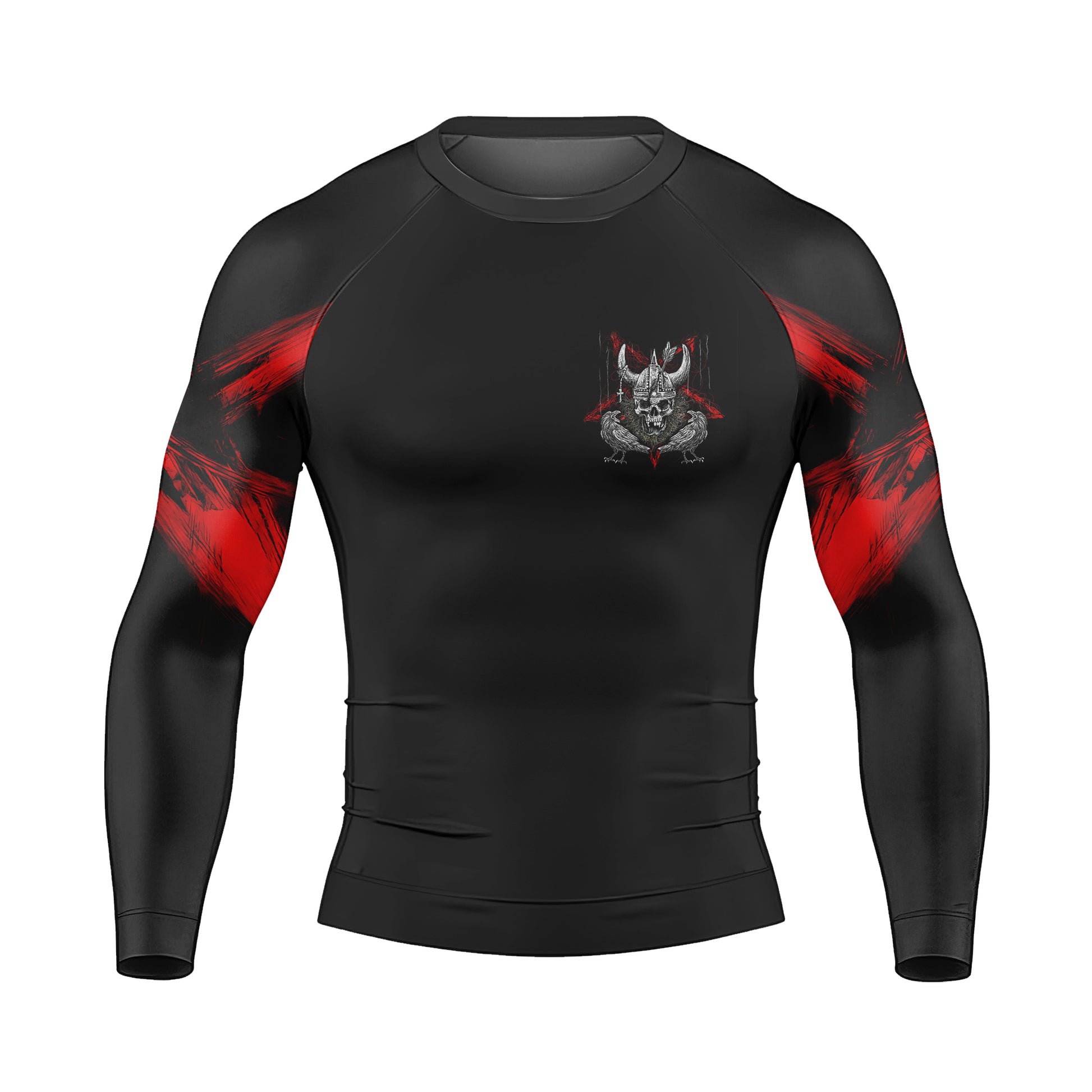 Viking Skull Men's Long Sleeve Rash Guard