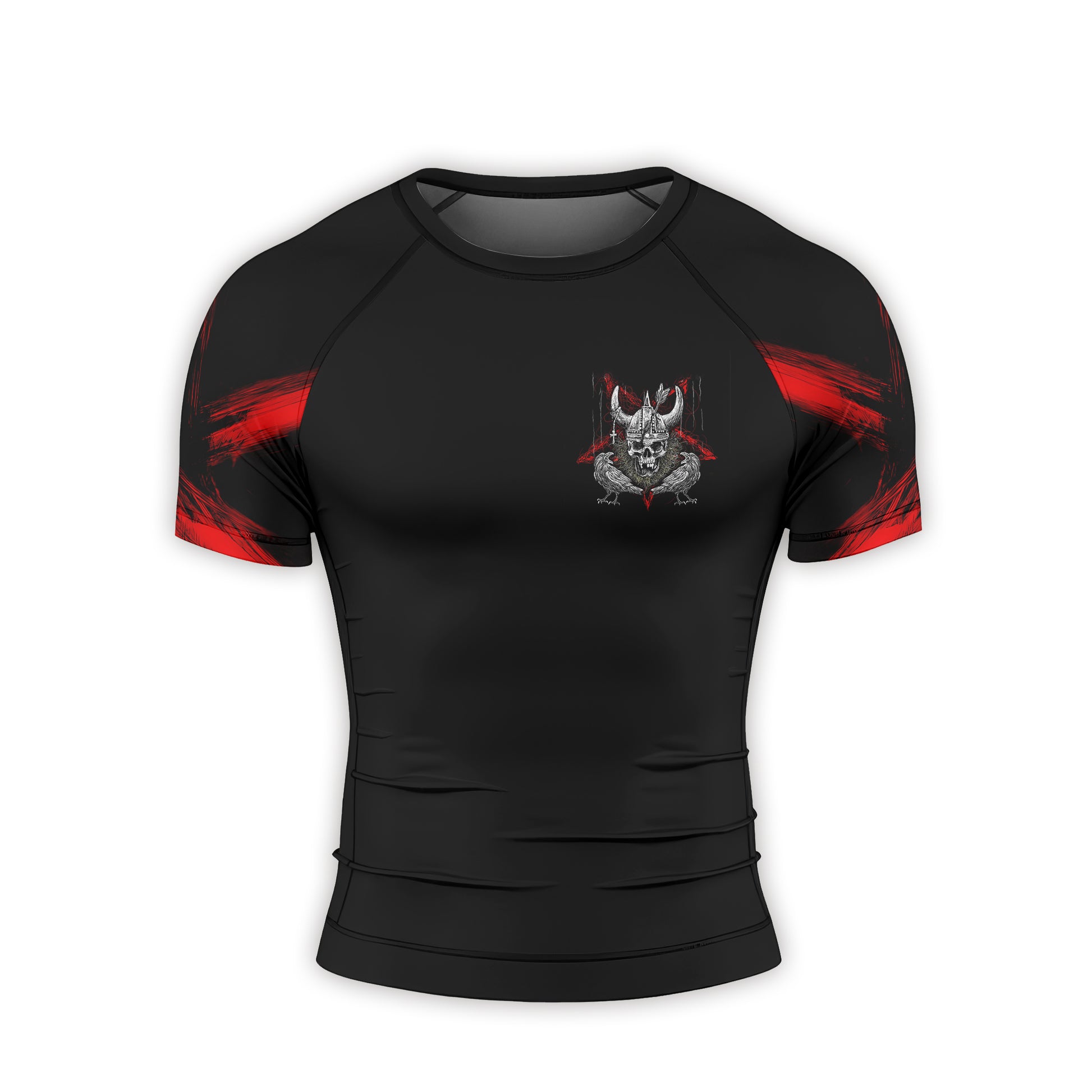 Viking Skull Men's Short Sleeve Rash Guard