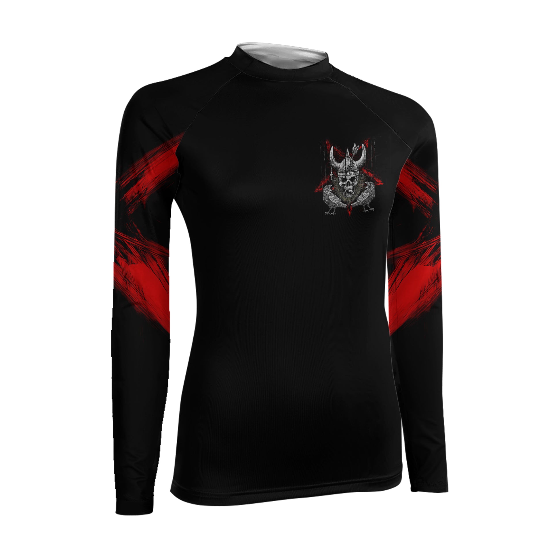 Viking Skull Women's Long Sleeve Rash Guard