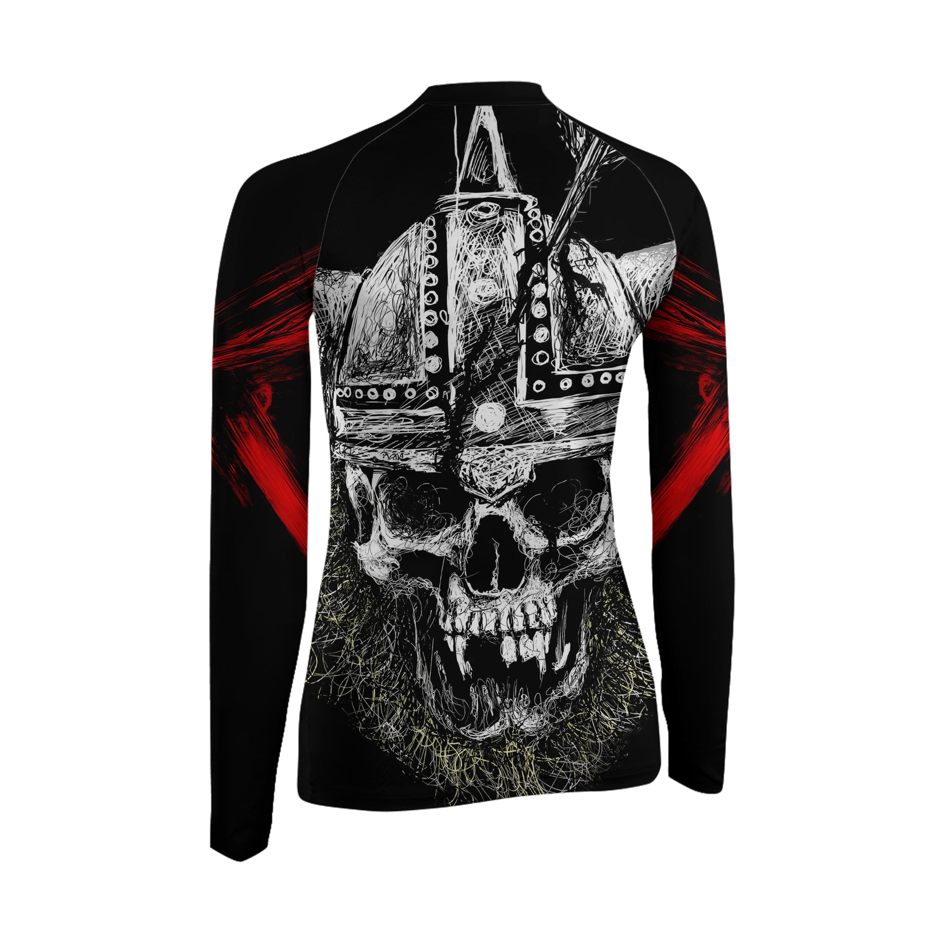 Viking Skull Women's Long Sleeve Rash Guard
