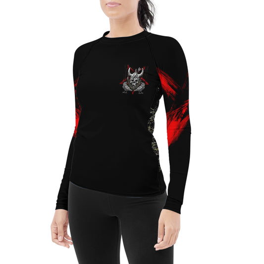 Viking Skull Women's Long Sleeve Rash Guard