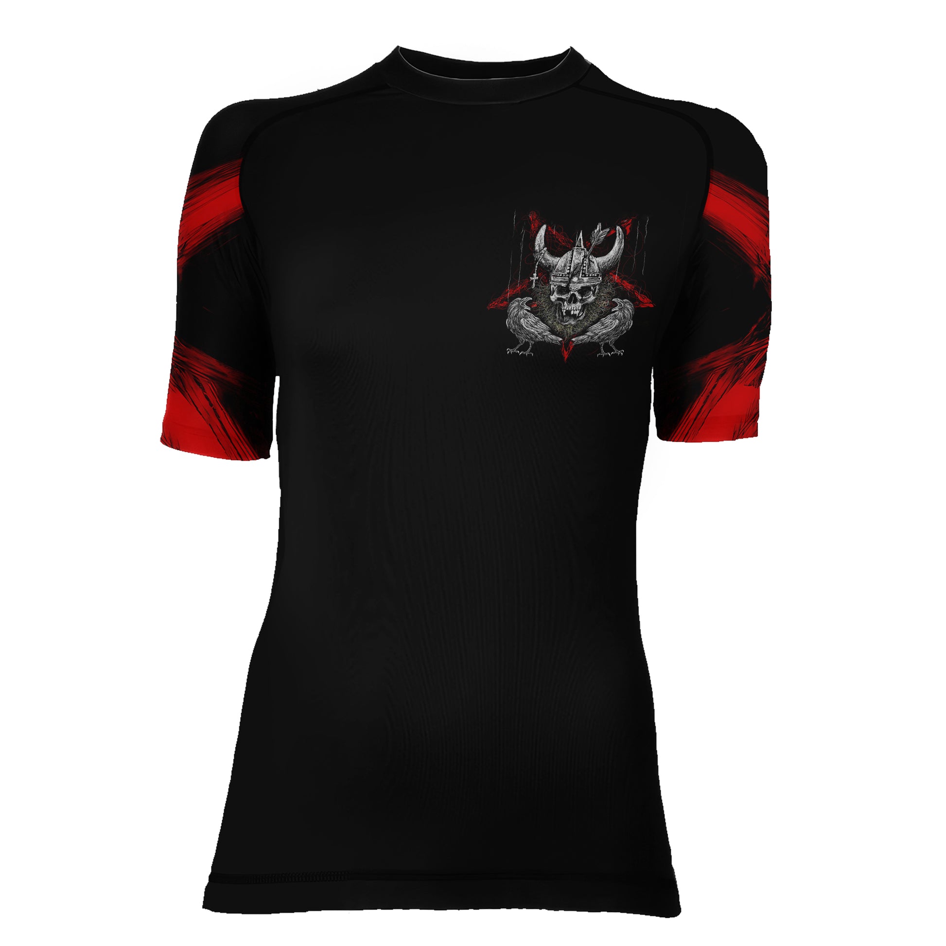 Viking Skull Women's Short Sleeve Rash Guard