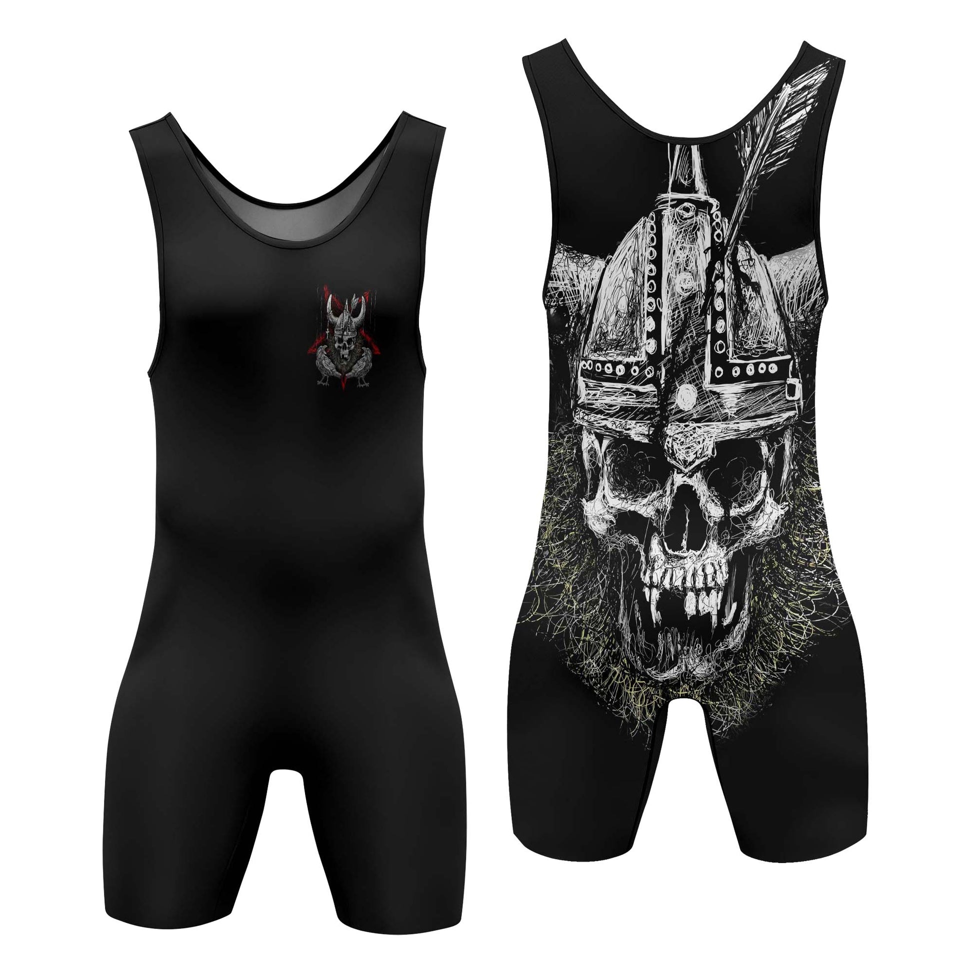 Viking Skull Wrestling Singlets