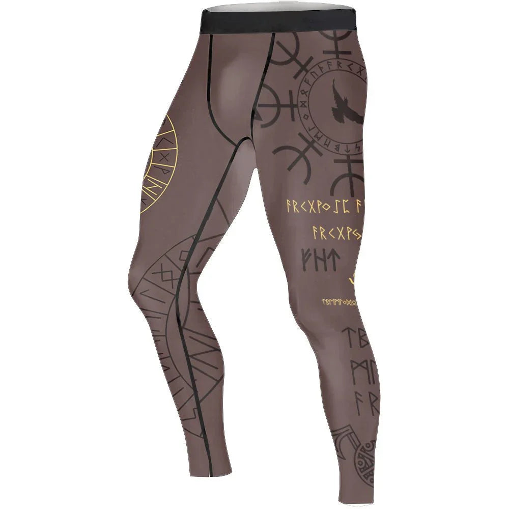 Viking Valhalla Rune Men's Compression Leggings | Compression Tights