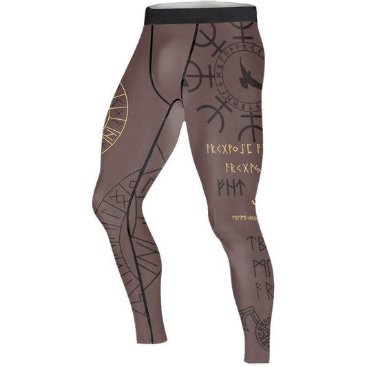 Viking Valhalla Rune Men's Compression Leggings - BattleFitGear